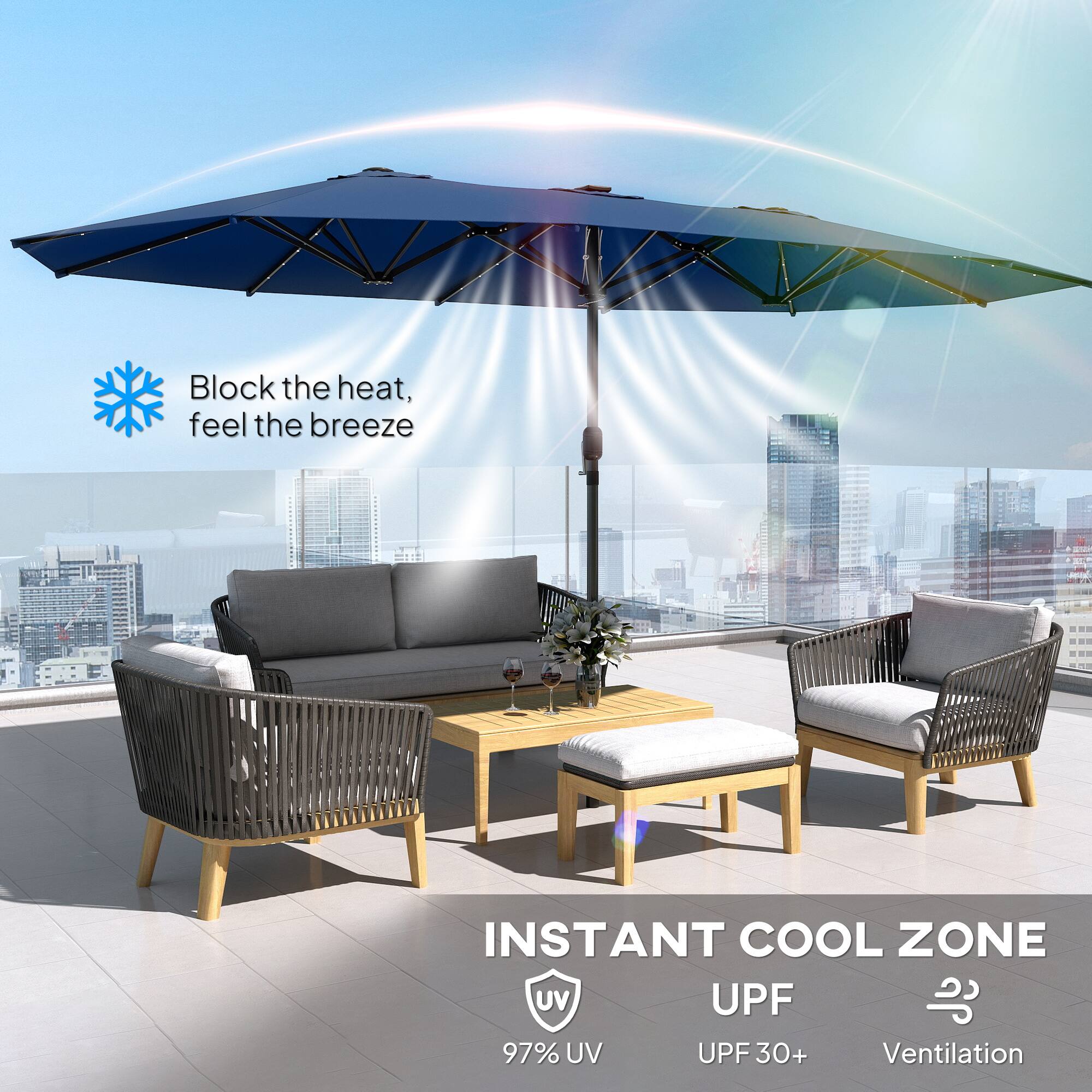 Block the heat, feel the breeze

INSTANT COOL ZONE

97% UV
UPF 30+
Ventilation