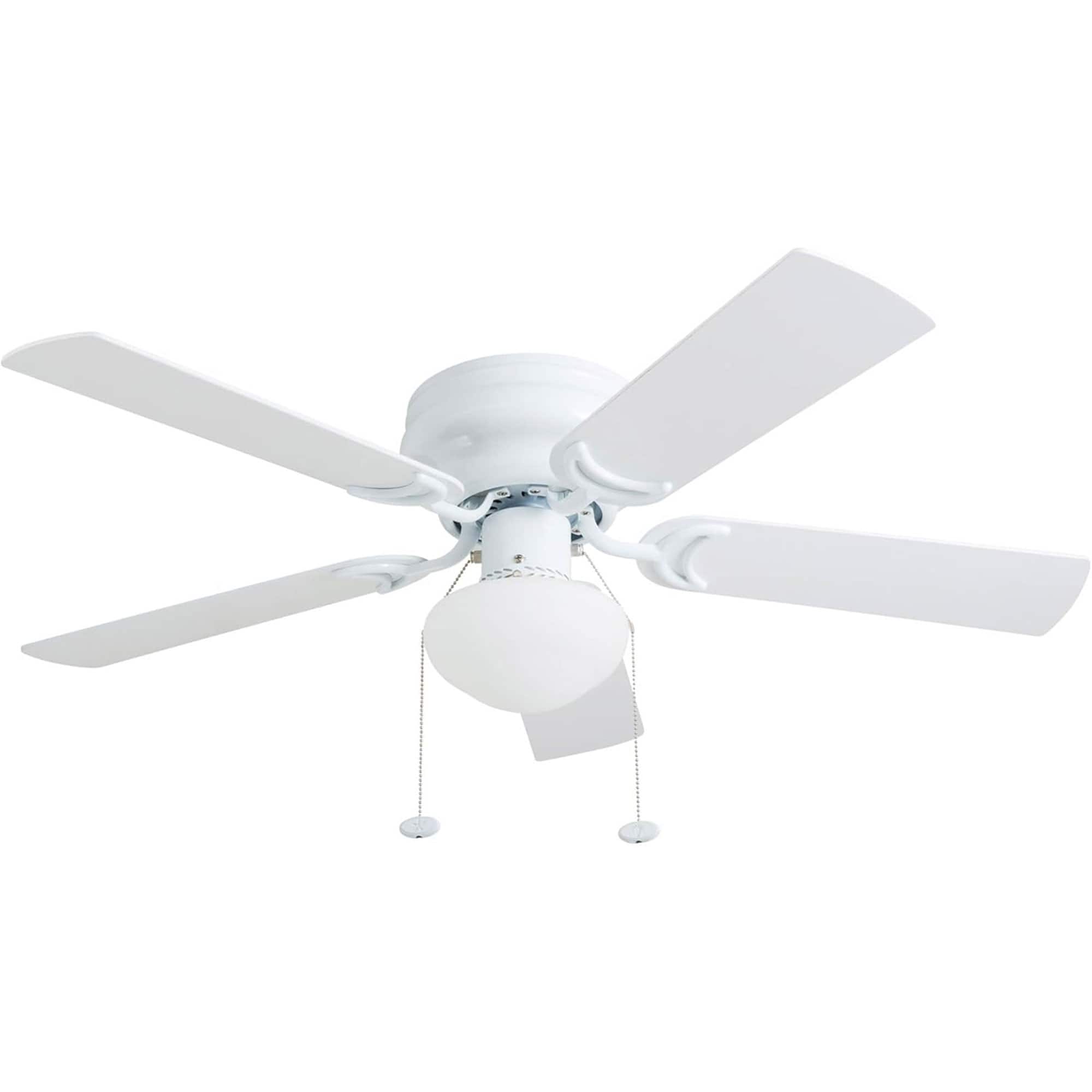 Prominence Home - Alvina Traditional 42” Flush Mount Ceiling Fan with Light, White - Gray price history on PriceWatchPro