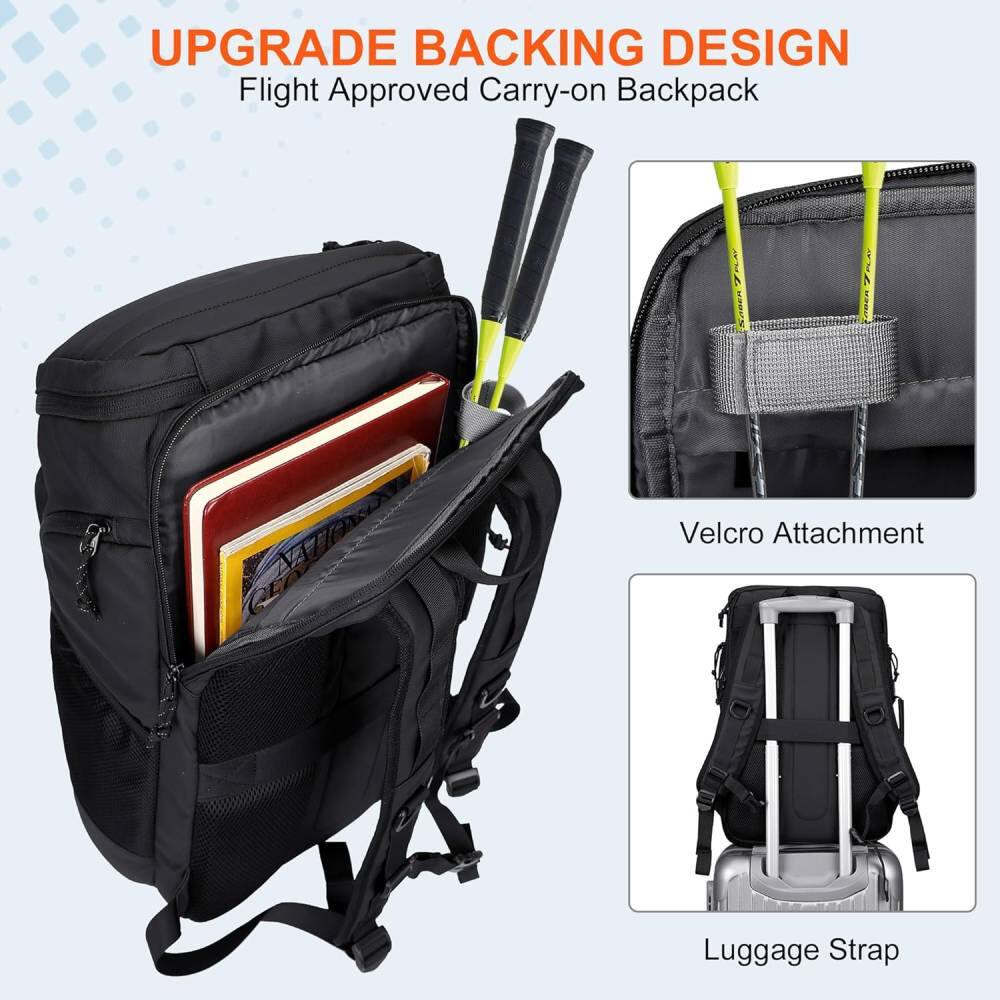 UPGRADE BACKING DESIGN  
Flight Approved Carry-on Backpack  

Velcro Attachment  

Luggage Strap