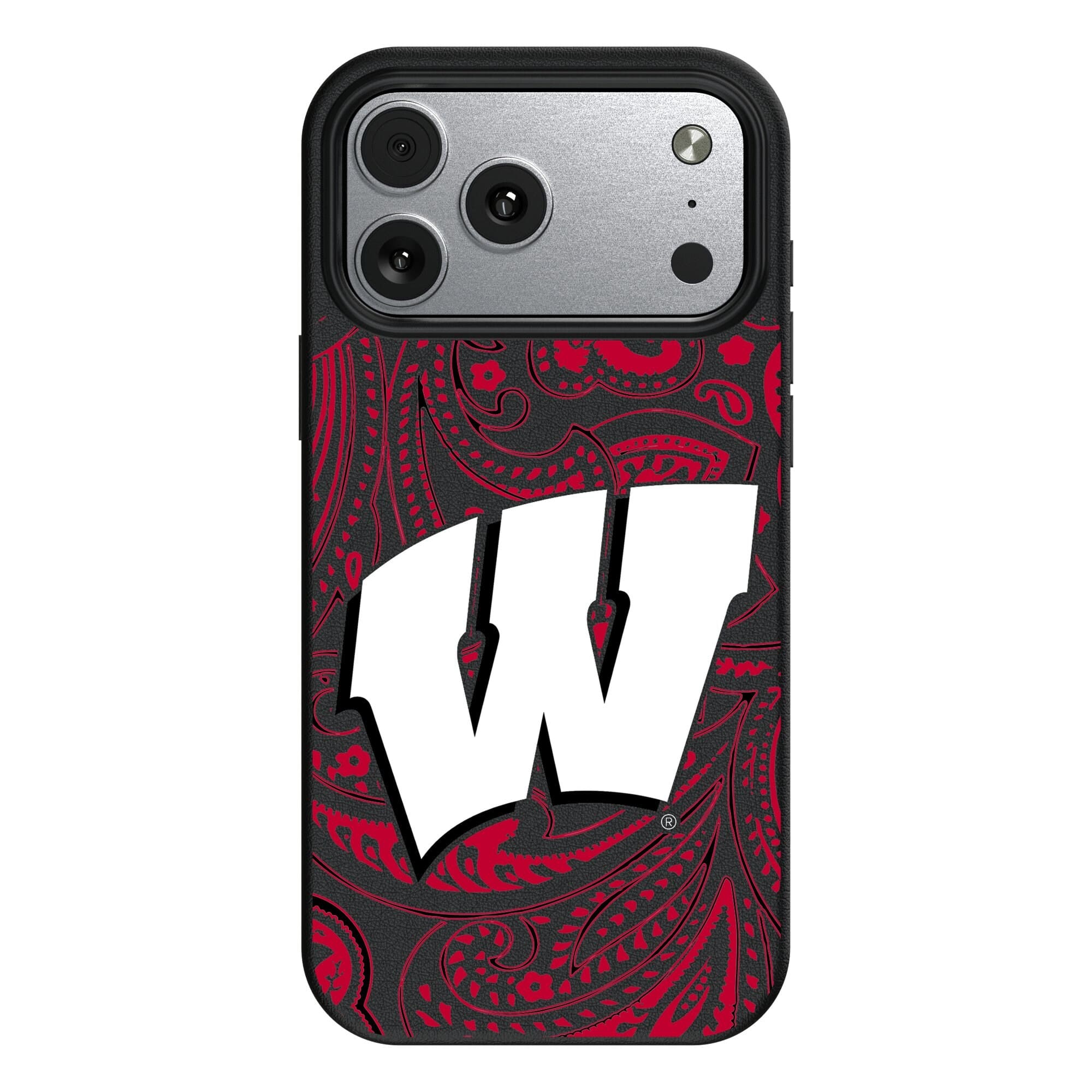 Keyscaper - NCAA - Wisconsin Badgers Paisley iPhone Magnetic Bump Case - 17 Pro - Black price history on PriceWatchPro