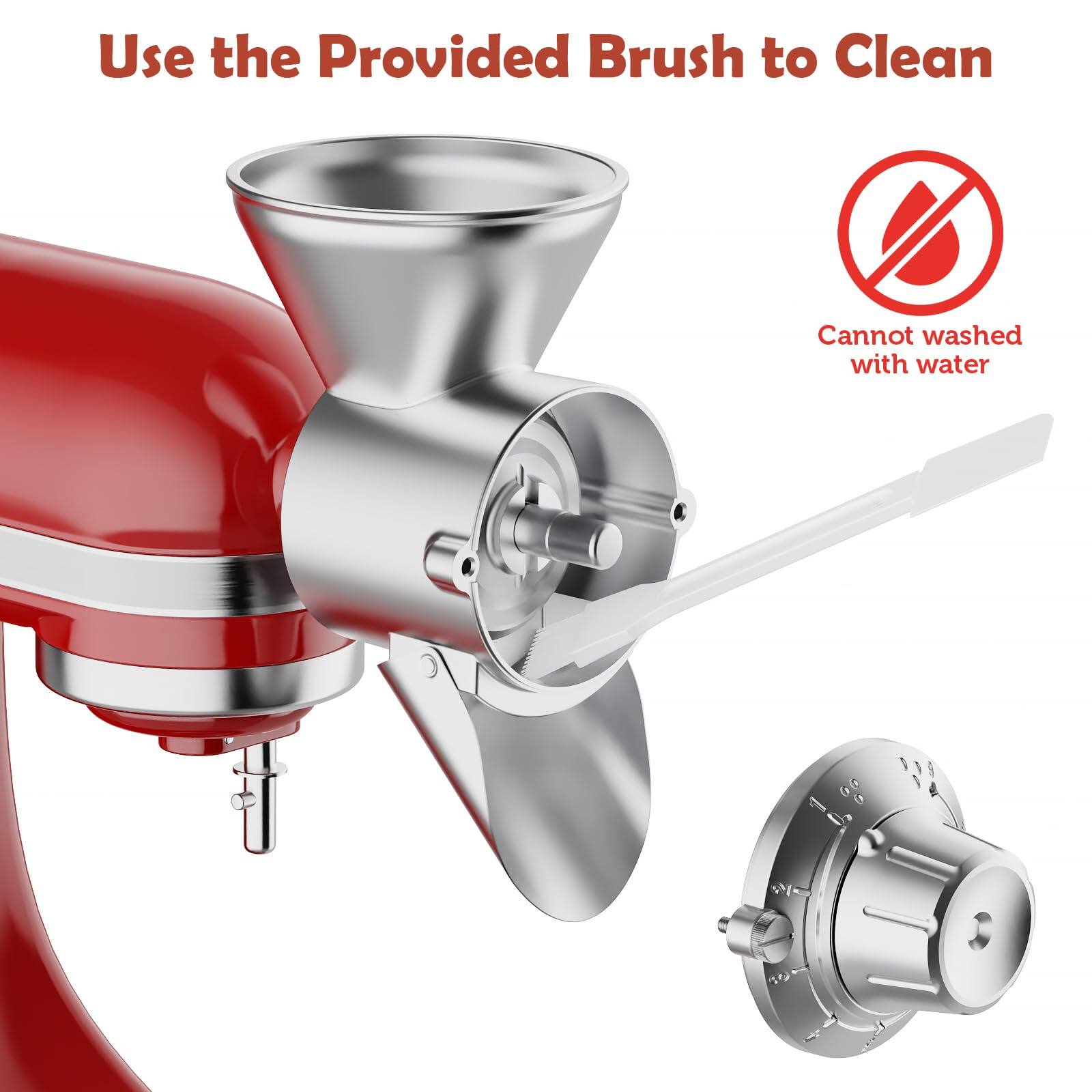 Use the Provided Brush to Clean  
Cannot washed with water