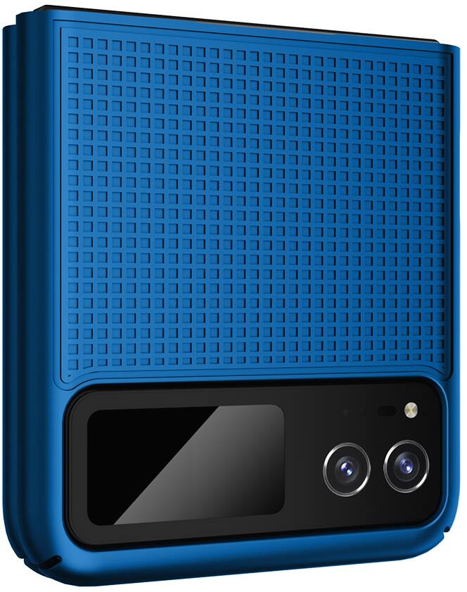 Alt View 9. Nakedcellphone - Slim Case for Motorola RAZR (2023) - Blue.