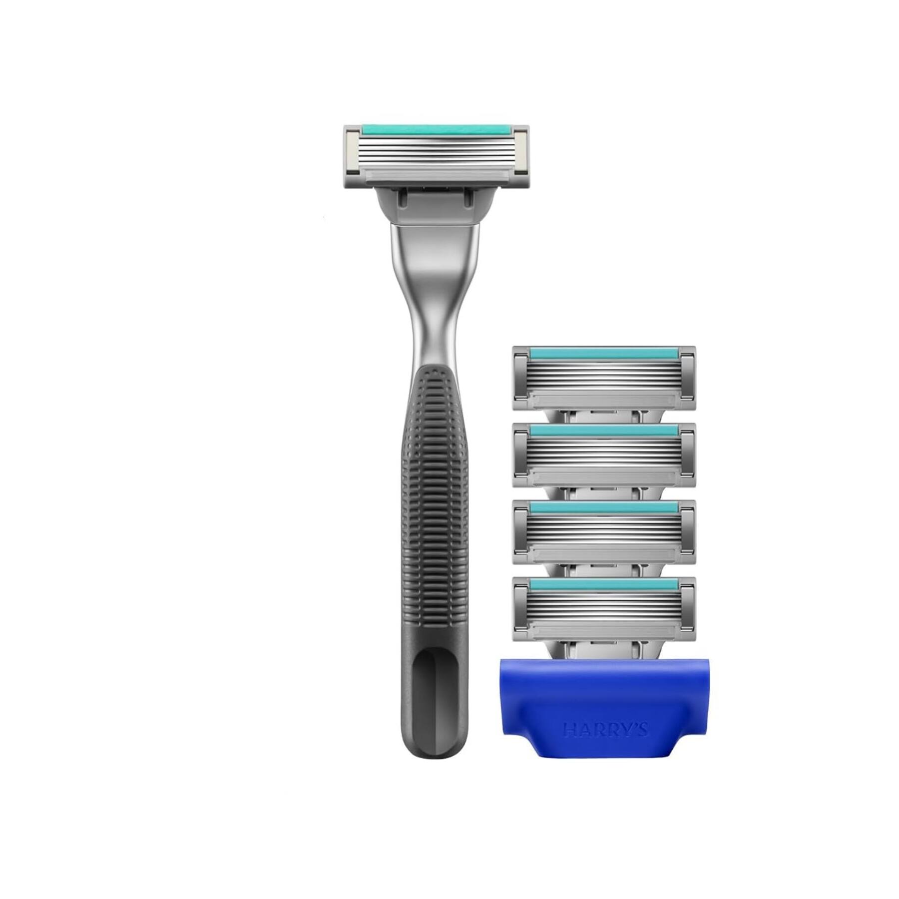 Front. Dazzed Corner - Shaving Kit for Men – Premium Handle, 5-Blade Cartridges - Onyx.