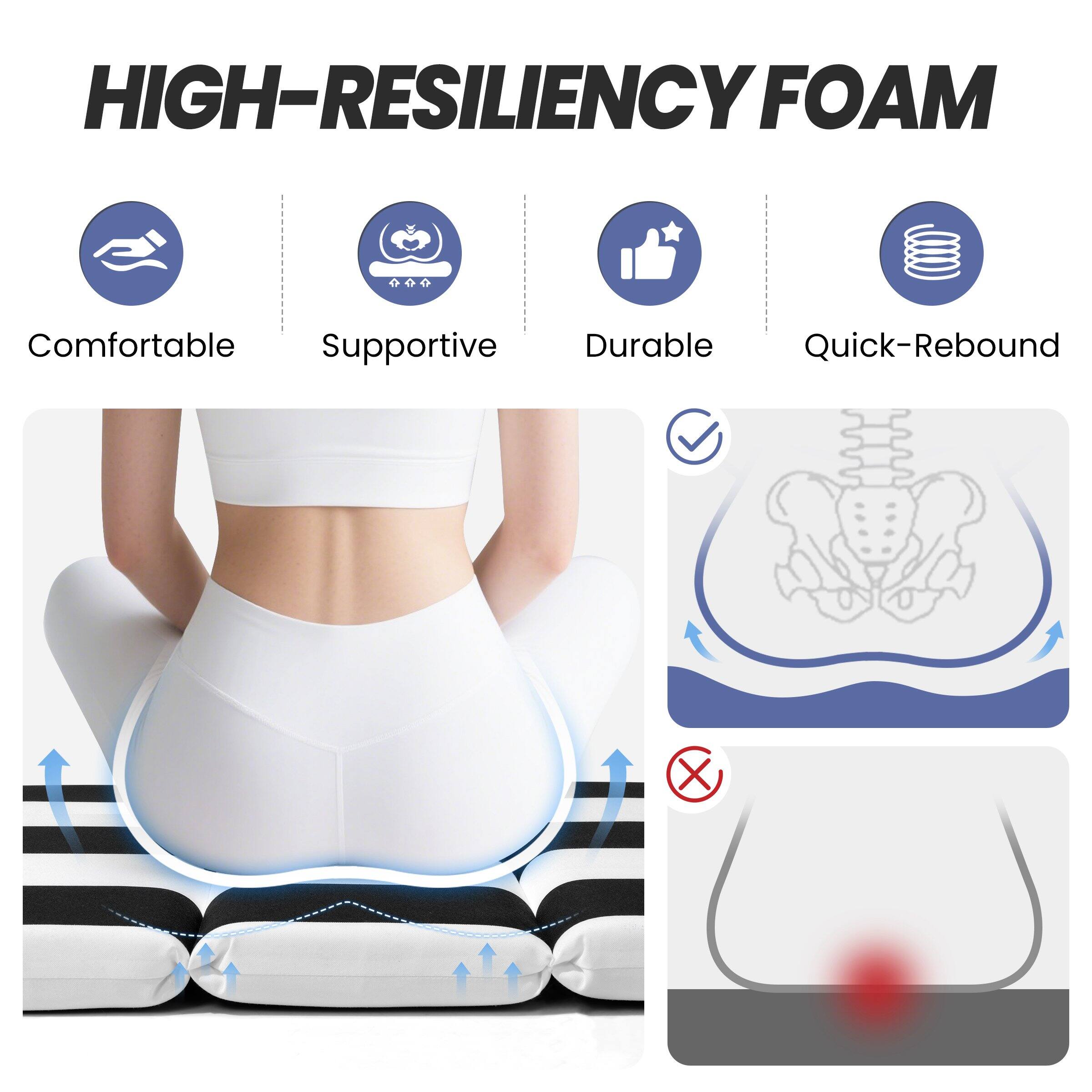 HIGH-RESILIENCY FOAM

Comfortable  
Supportive  
Durable  
Quick-Rebound
