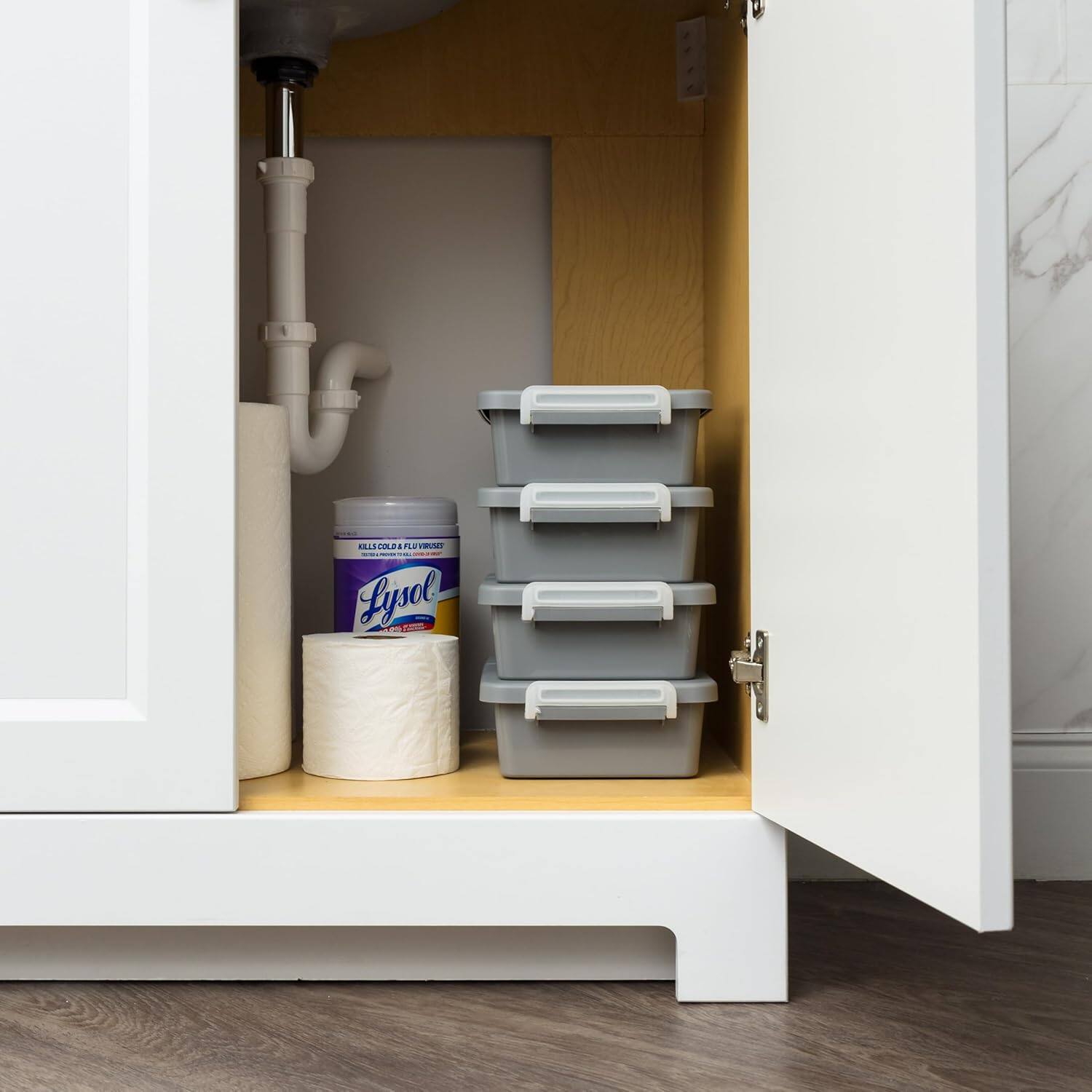 IRIS USA Clear Plastic Storage Bins with Lids, Organizing Container for ...
