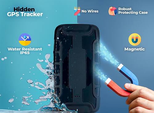 Hidden GPS Tracker

- No Wires
- Water Resistant IP65
- Robust Protecting Case
- Magnetic