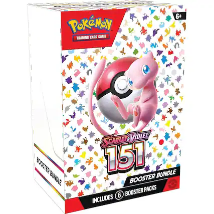 Pokémon Trading Card Game
Scarlet & Violet
151 Booster Bundle
Includes 6 Booster Packs