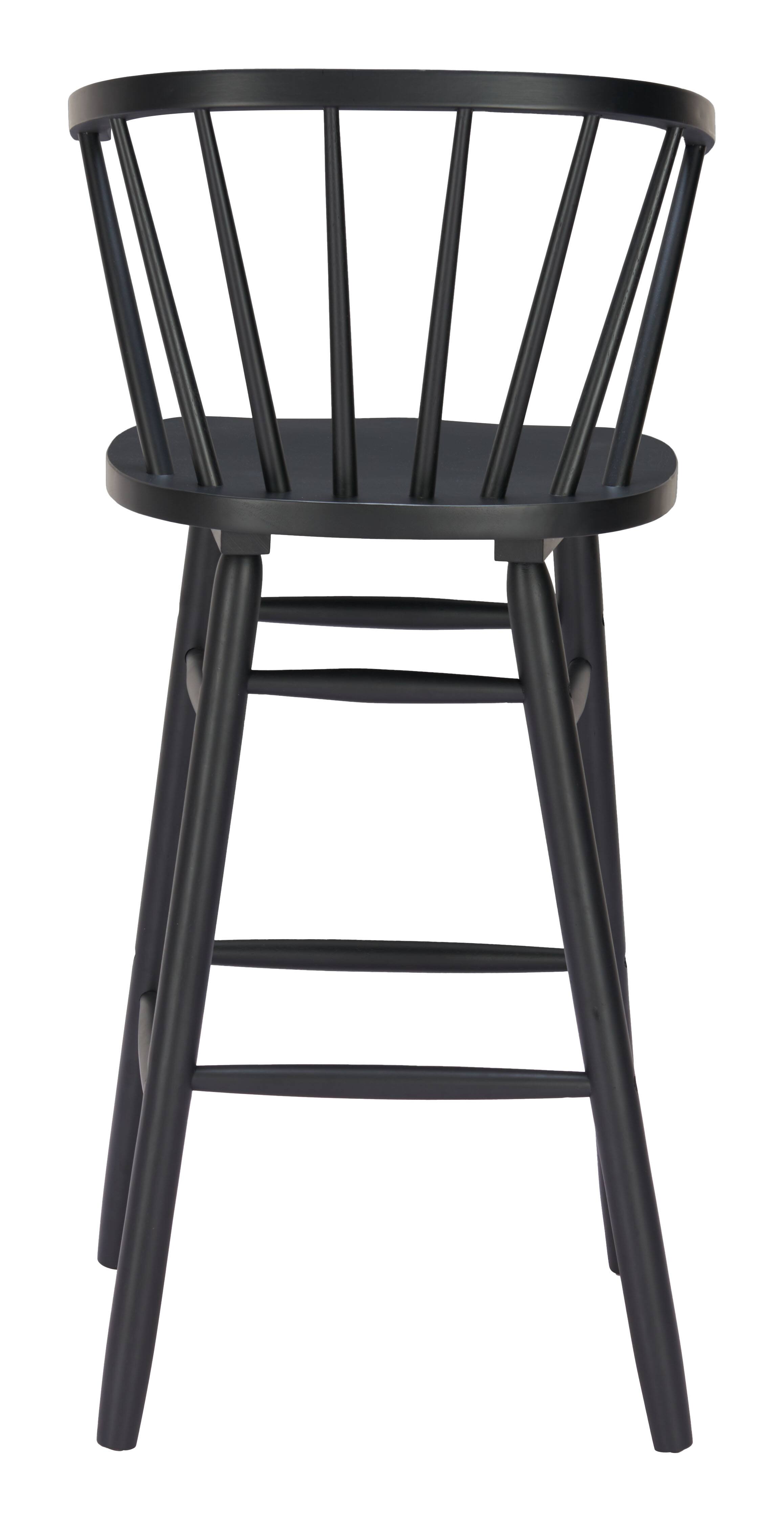Alt View 2. Hivvago - Stenger Barstool (Set of 2) Black - Black.