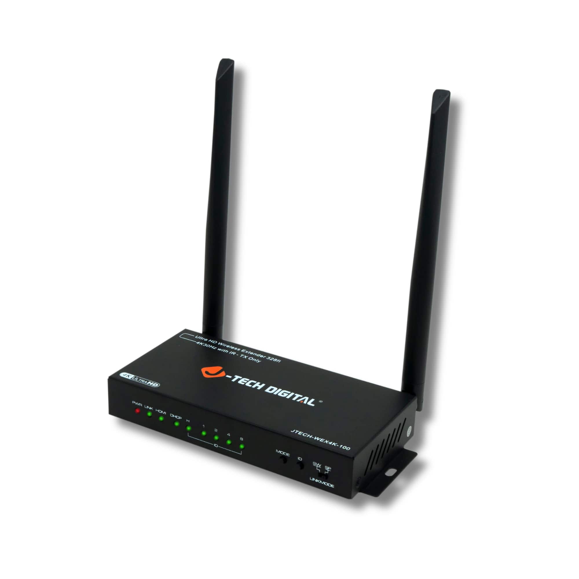 J-Tech Digital - 4K 30Hz Wireless HDMI Extender (Transmitter Only for JTECH-WEX4K-100R Receiver] - Black