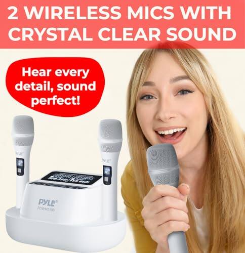 2 WIRELESS MICS WITH CRYSTAL CLEAR SOUND

Hear every detail, sound perfect!

PYLE POWMO1D0