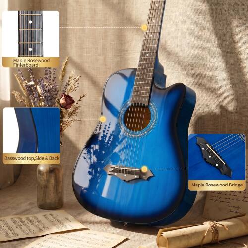 Maple Rosewood Fingerboard  
Basswood top, Side & Back  
Maple Rosewood Bridge