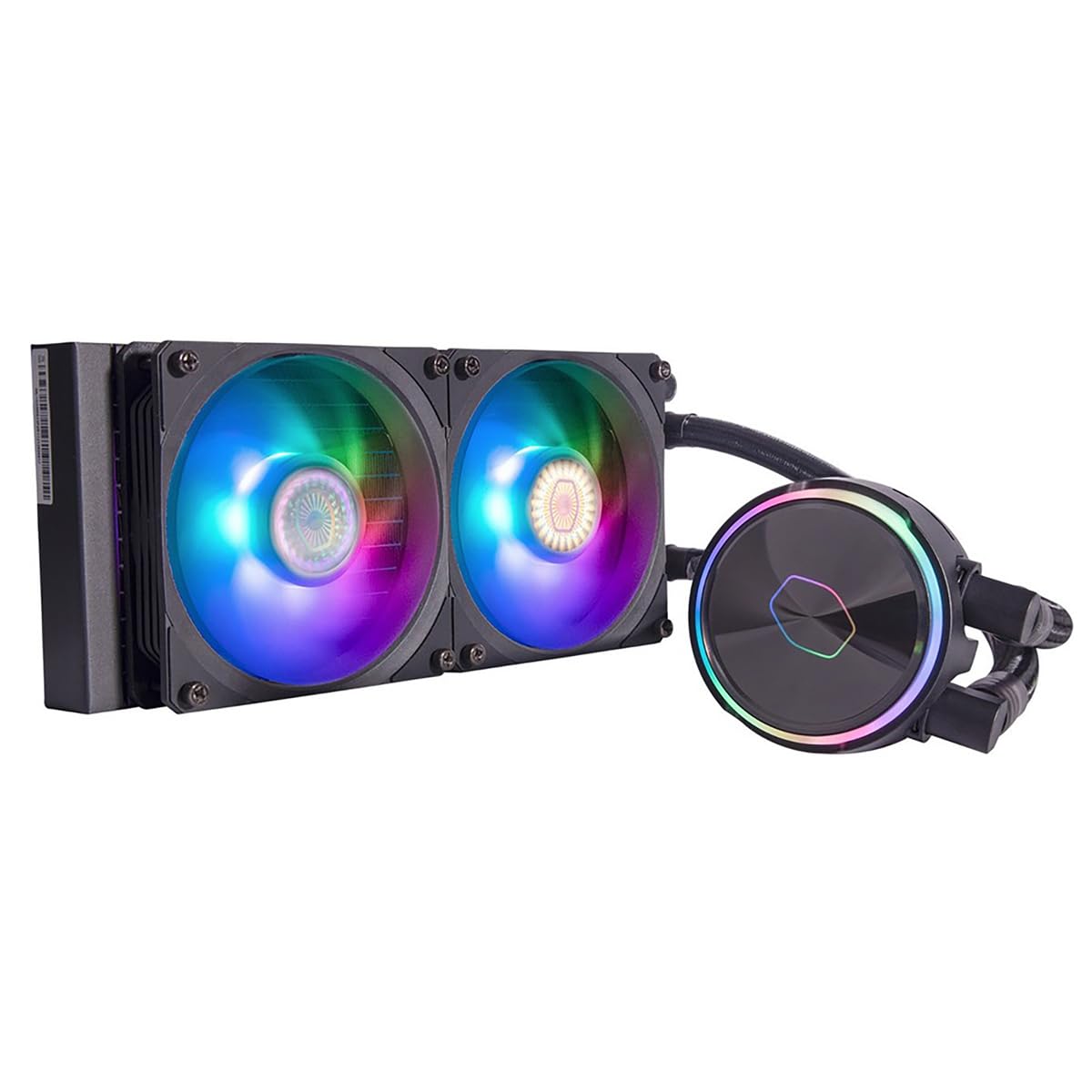 Front. Cooler Master - Cooler Master MLY-D24M-A23PZ-R1 MasterLiquid PL240 FLUX Close-Loop AIO CPU Liquid Cooler - Black.