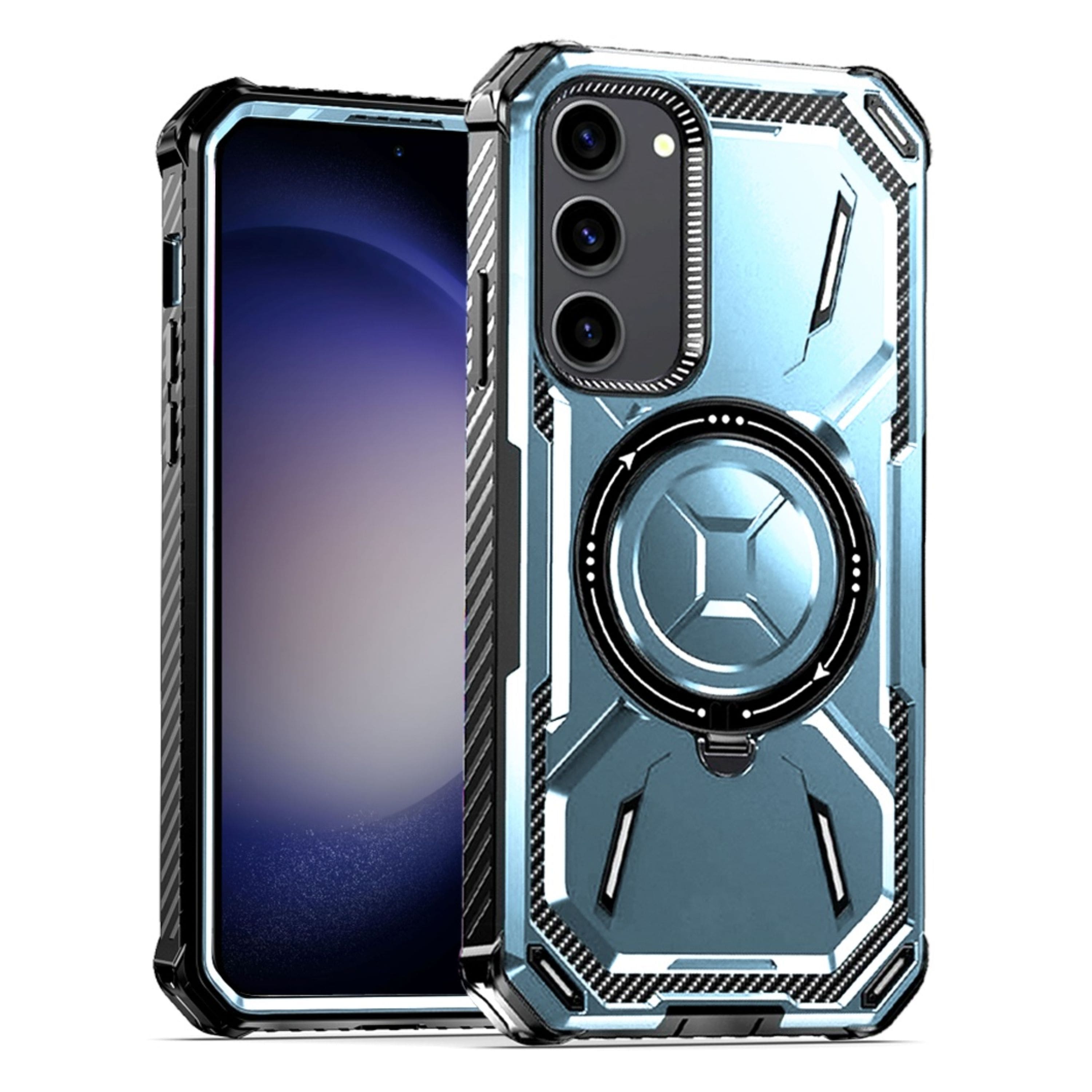 Kitcheniva - Rugged Shockproof Ring Stand Magnetic Charging Phone Case For Samsung Galaxy S24+ - Black price history on PriceWatchPro