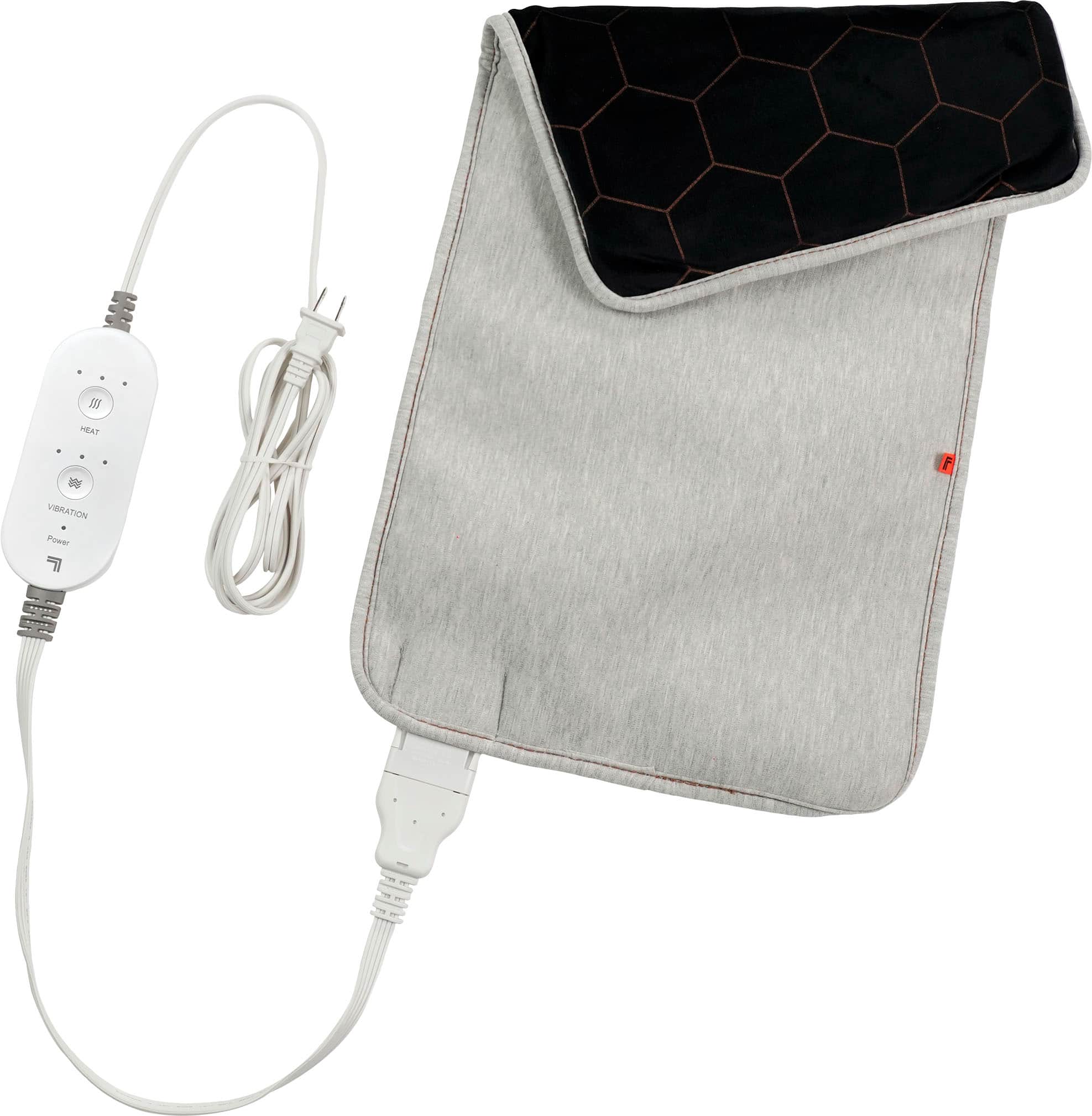 Calming Heat - Charcoal + Copper Infused Weighted Heating Pad - Gray - Front_Zoom