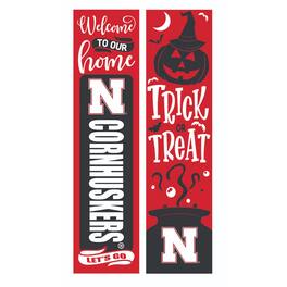 Evergreen Enterprises - Nebraska Huskers 47" Double Sided Halloween Leaner Fan Sign - Multicolor