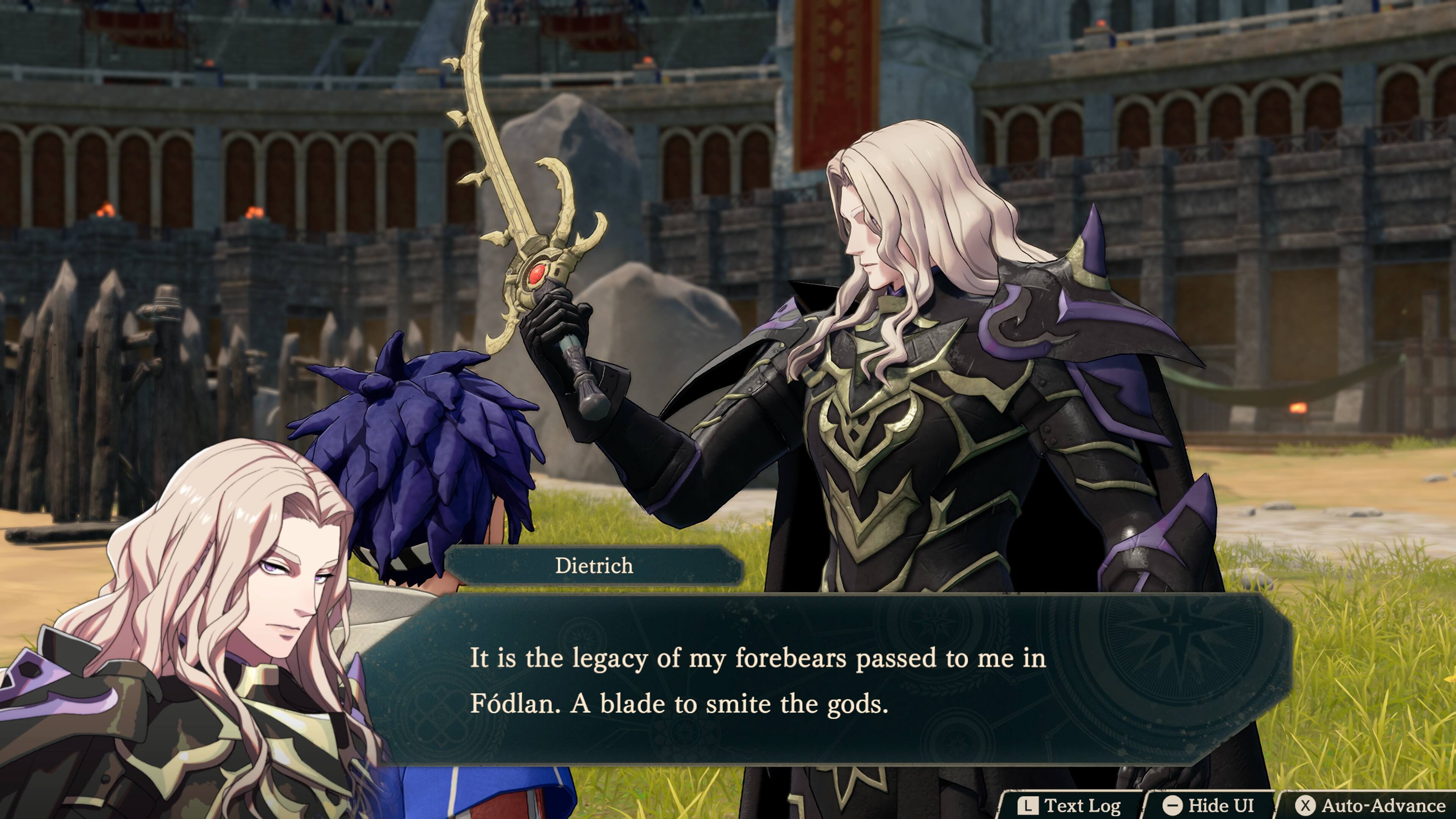 Dietrich

It is the legacy of my forebears passed to me in Födlan. A blade to smite the gods.