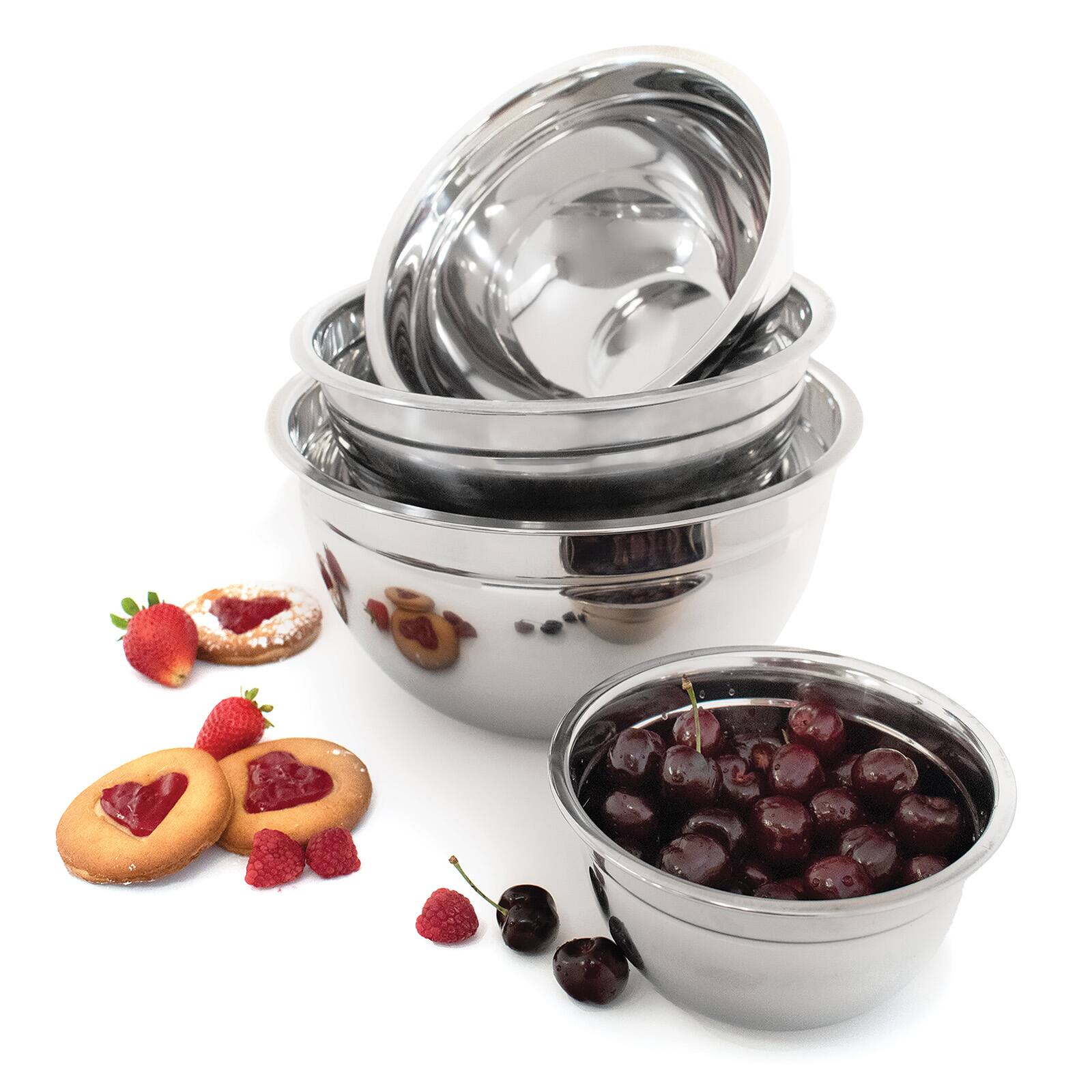 Alt View 2. Norpro - Stainless Steel Mixing Bowl, 5 Quart - Silver.