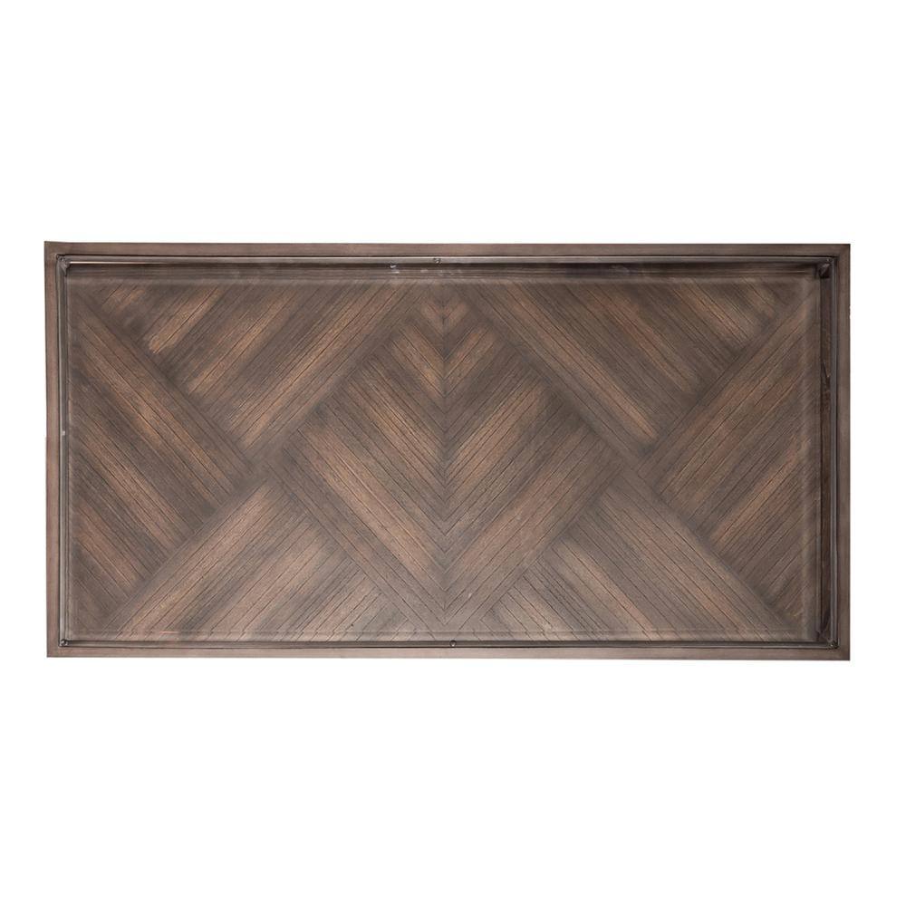 Angle. Liberty Furniture Industries - Jamestown Rectangular Cocktail Table in Tobacco - Brown.