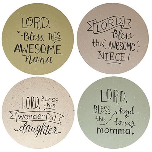 BreeBe - *Lord Bless This Wonderful Woman Plate 4 Asstd - Multicolor