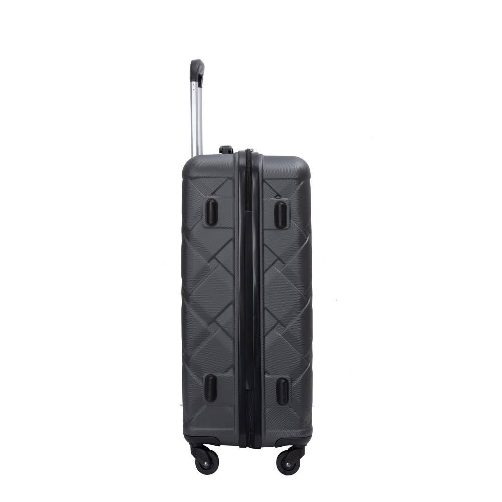 Alt View 1. BreeBe - 8 Piece ABS Hardshell Luggage Set with Spinner Wheels, Lightweight Durable Suitcase 20'' 24'' 28'' + Bags - Dark Grey.