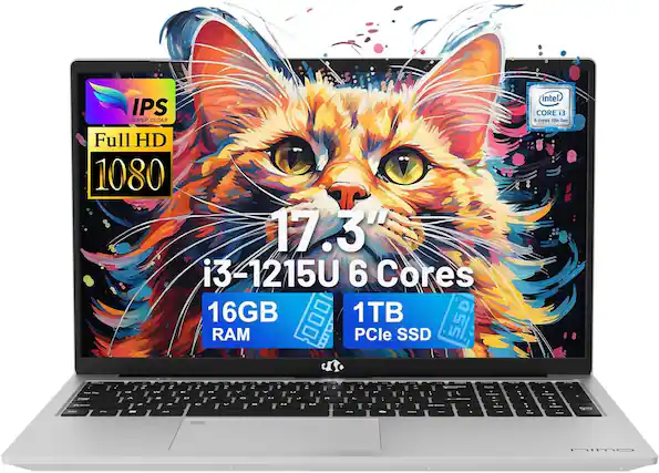 IPS SUPER CLEAR
Full HD 1080
17.3"
i3-1215U 6 Cores
16GB RAM
1TB PCIe SSD
intel CORE i3 6 cores 12th Gen