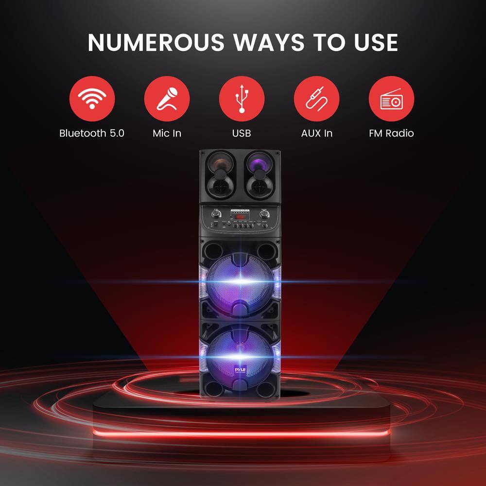 NUMEROUS WAYS TO USE

- Bluetooth 5.0
- Mic In
- USB
- AUX In
- FM Radio