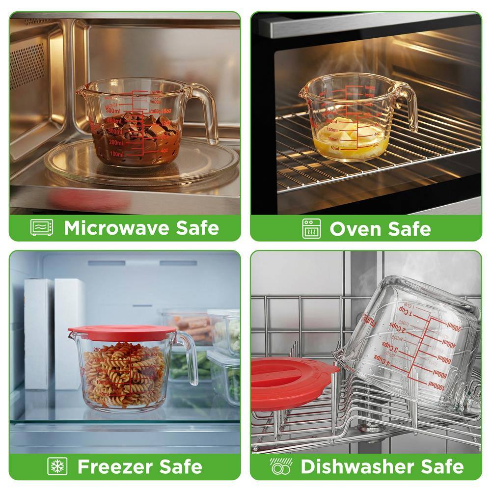CM 500ml 400ml 300ml 200ml 100ml 15oz 4oz 150ml 100ml 50ml Microwave Safe, Oven Safe, Freezer Safe, Dishwasher Safe