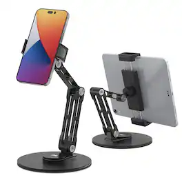 Mybat - 360° Rotating Adjustable Phone & Tablet Stand – Universal Desktop Holder for 4.7"-12.9" Device - Black