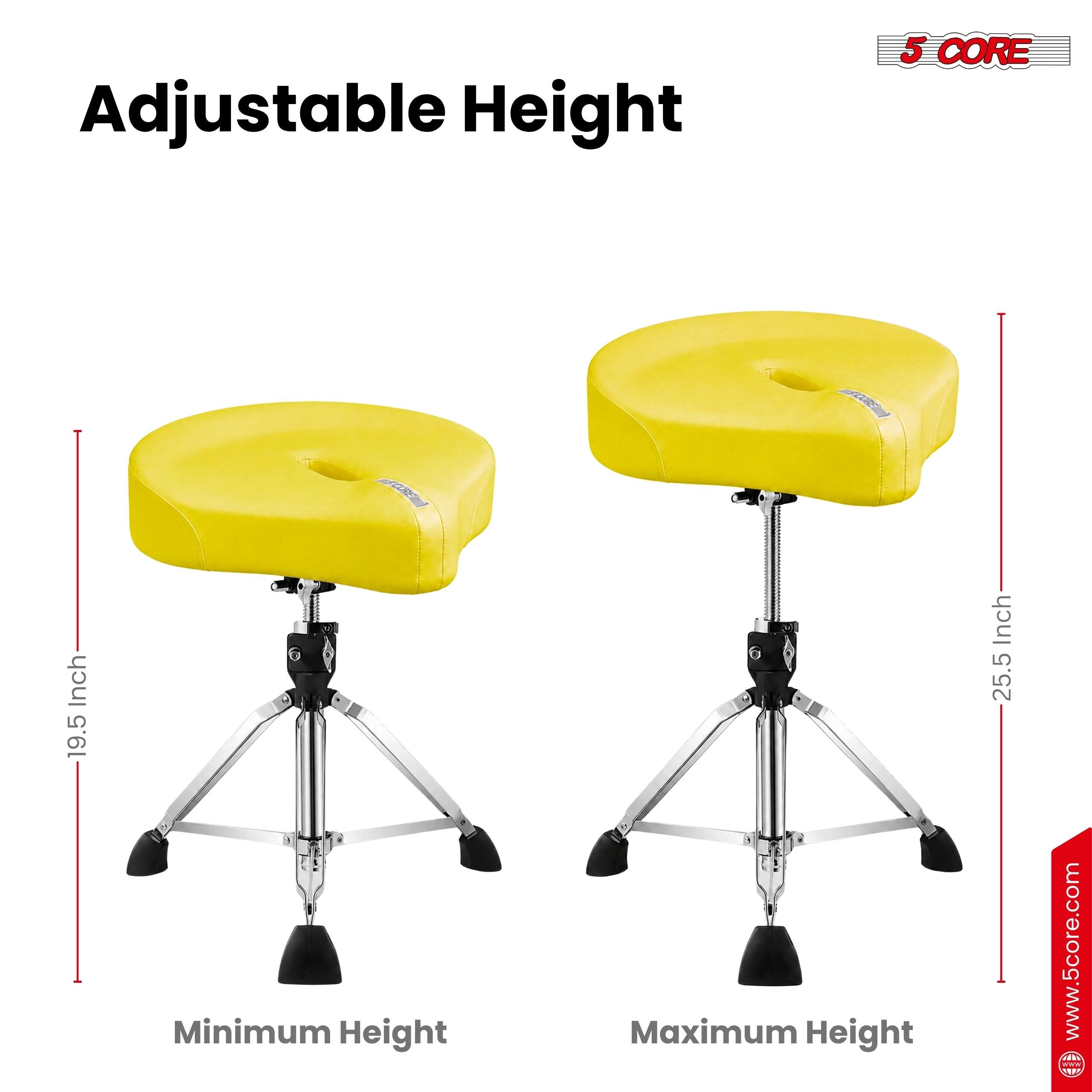 Adjustable Height  
5 CORE  
Minimum Height: 19.5 Inch  
Maximum Height: 25.5 Inch  
www.5core.com