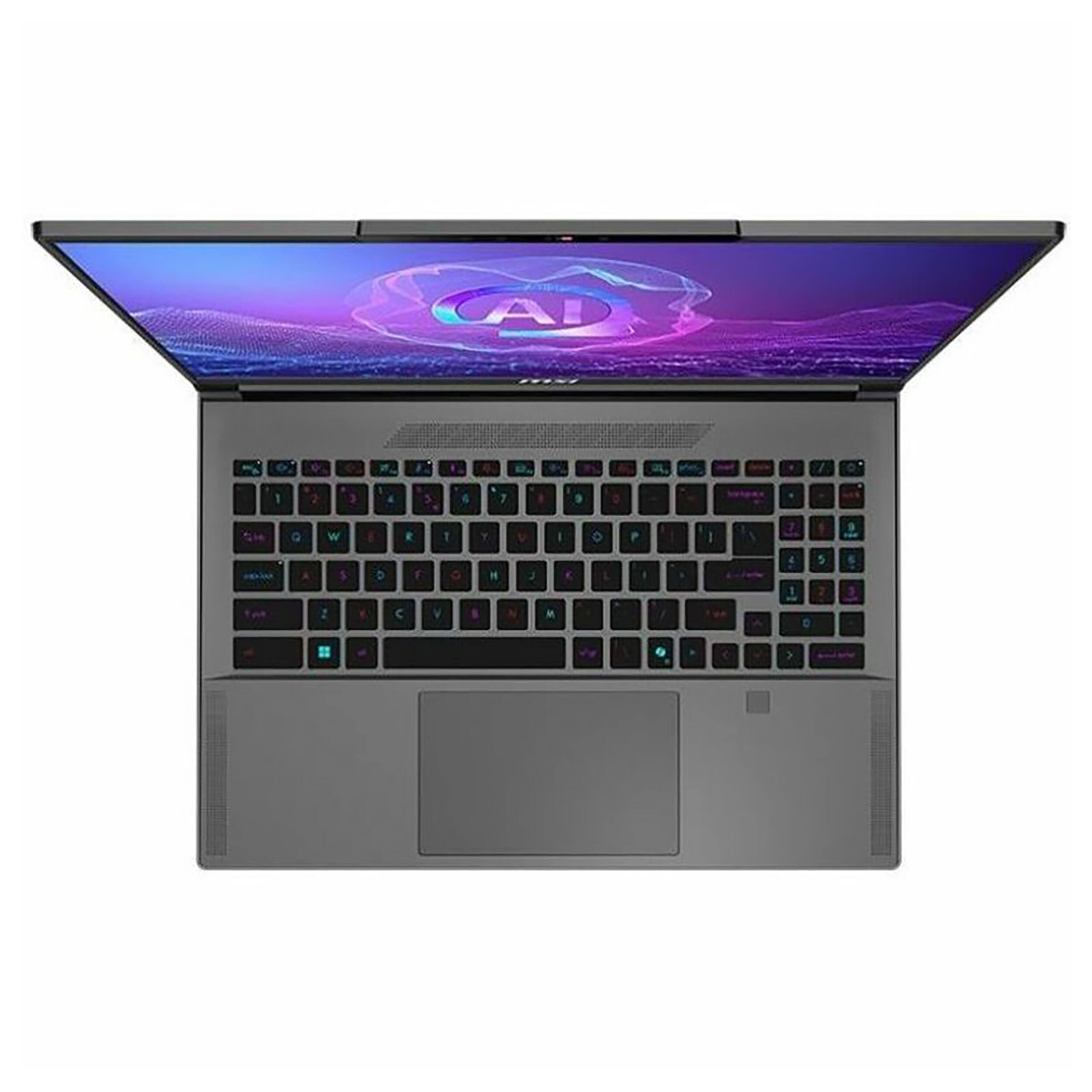 Alt View 2. MSI - Summit A16 AI+ 16" QHD+ 240Hz Laptop - AMD Ryzen AI 9-365 - 32GB Memory - GeForce RTX 4060 with 8G GDDR6 - 1TB SSD - Lunar Gray.