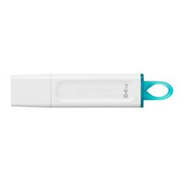 Kingston - 64GB DataTraveler Exodia USB 3.2 Flash Drive with Protective Cap - White