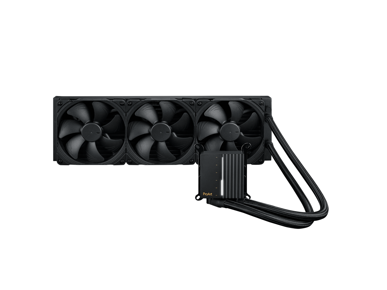 Alt View 3. ASUS - ASUS ProArt LC 420 AIO CPU Cooler with Illuminated Meter & Noctua 140mm Fans - LGA 1851/1700, AM5/AM4 - Black.