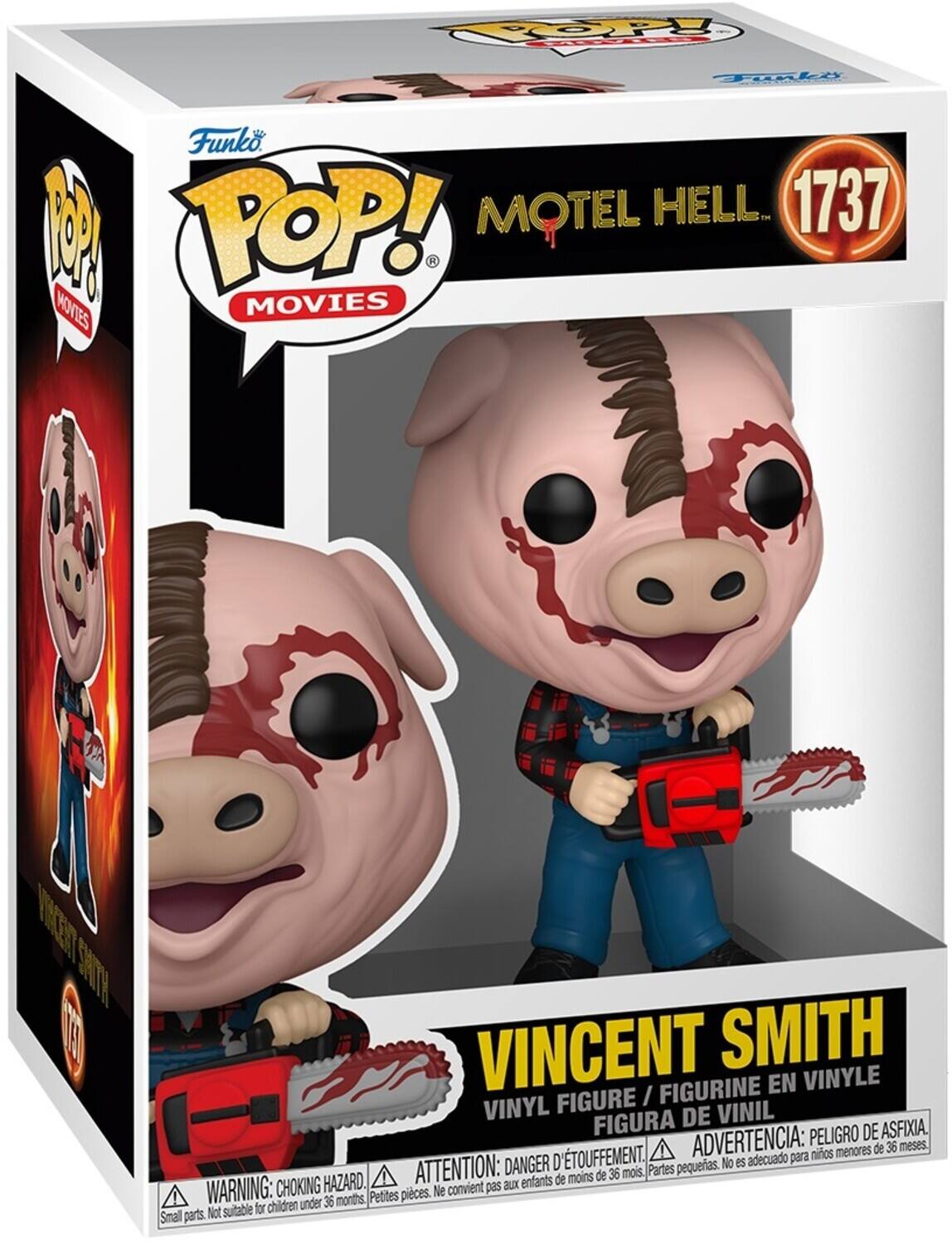 OOP Tonki Funko M POP! MOTEL HELL. 1737 MOVIES WNEET KON  VINCENT SMITH FIGURINE EN VINYLE FIGURE / VINYL DE VINIL FIGURA PELIGRO DEASFIXIA. D'TOUFFEMENT. ADVERTENCIA: nios menores de 36 meses. DANGER No es adecuado para ATTENTION: de 36 mois Partes pequeas. HAZARD. enfants de moins WARNING: CHOKING convient pas aux Pettes pieces. Ne esacudo para niños menores de 36 meses, Smal parts. Not suitable for children under 36 months,