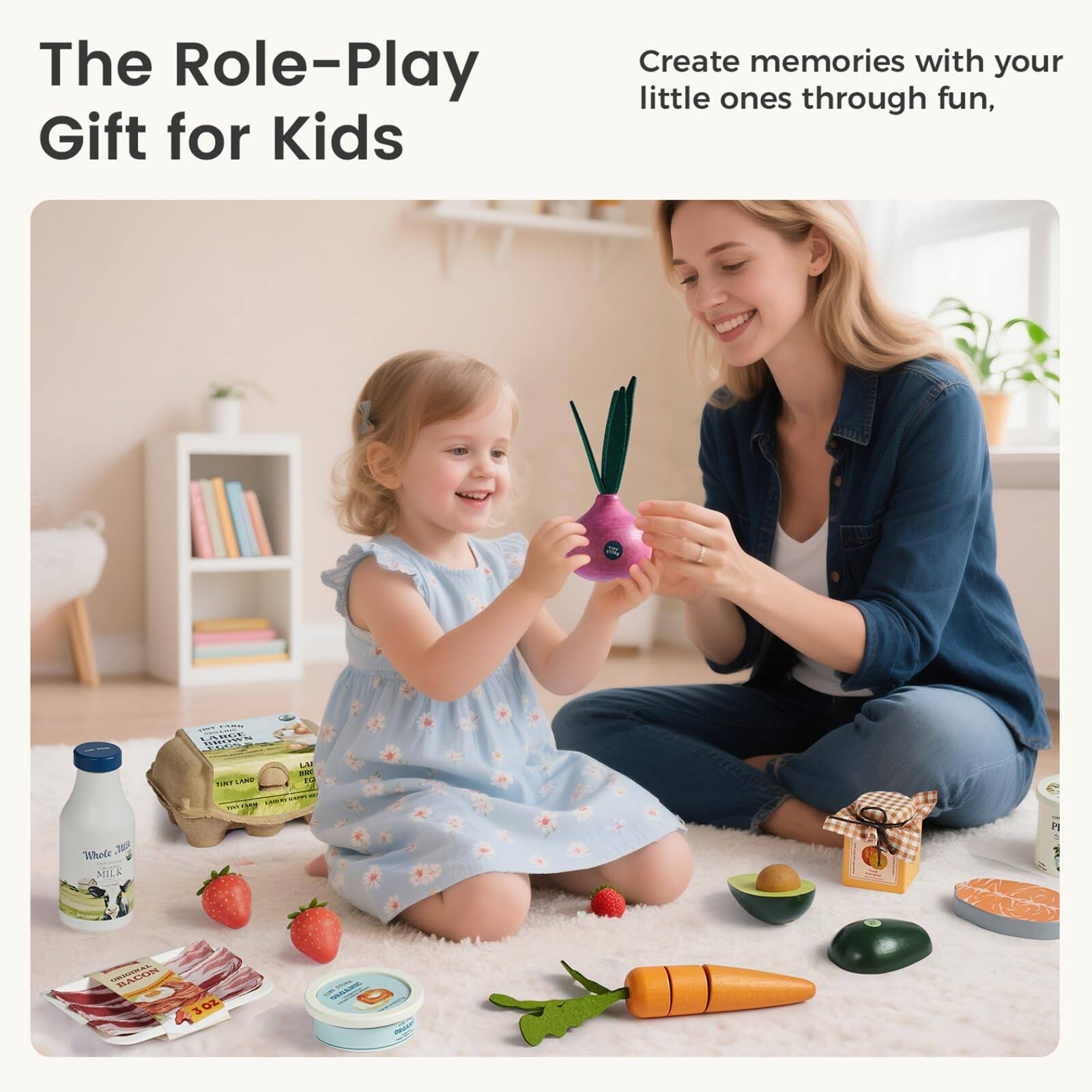 The Role-Play Gift for Kids

Create memories with your little ones through fun.

- FARM LARGE WHOWN EXPOLICA LAI BRV NKY LAND 10 EMEBY TWEETROM
- Whole JAS MILK
- ORIGINAL
- 3 oz
- GROSNIC