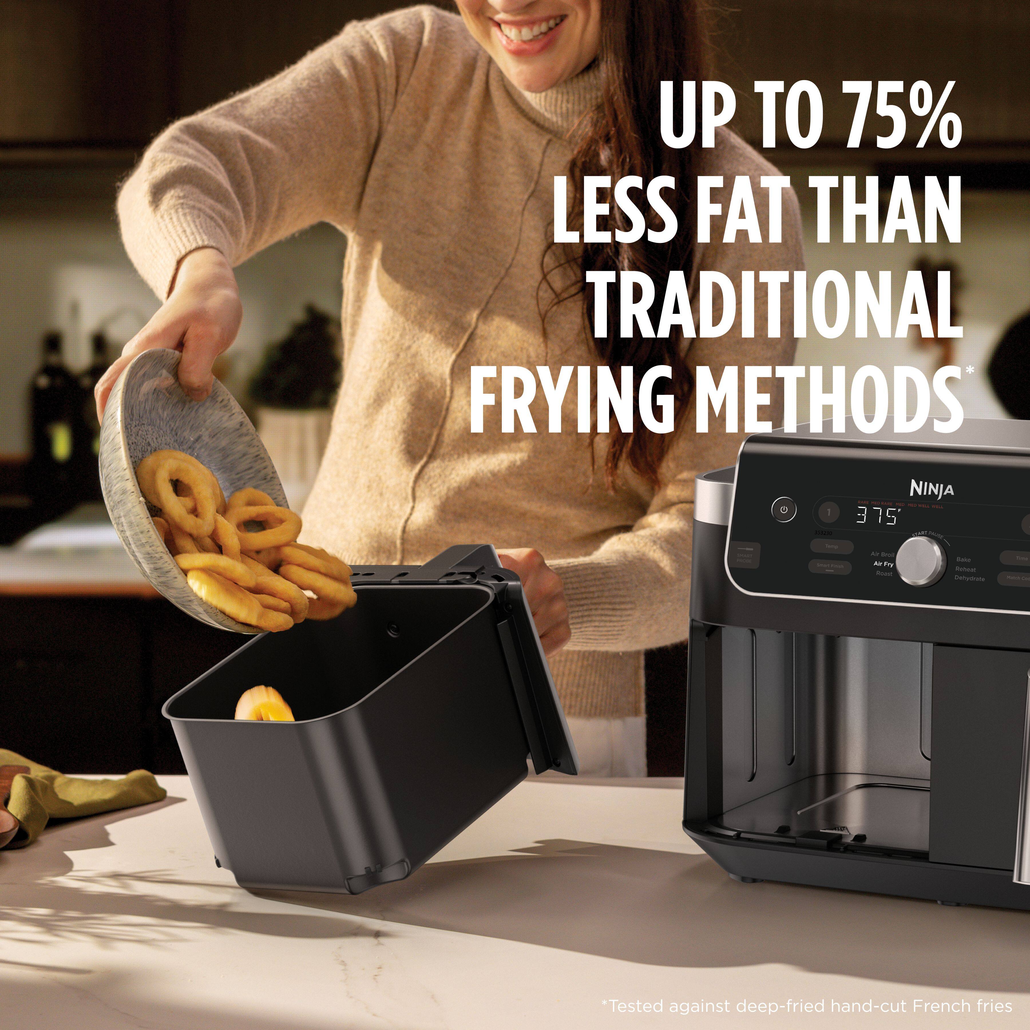 UP TO 75% LESS FAT THAN TRADITIONAL FRYING METHODS

NINJA

*Tested against deep-fried hand-cut French fries