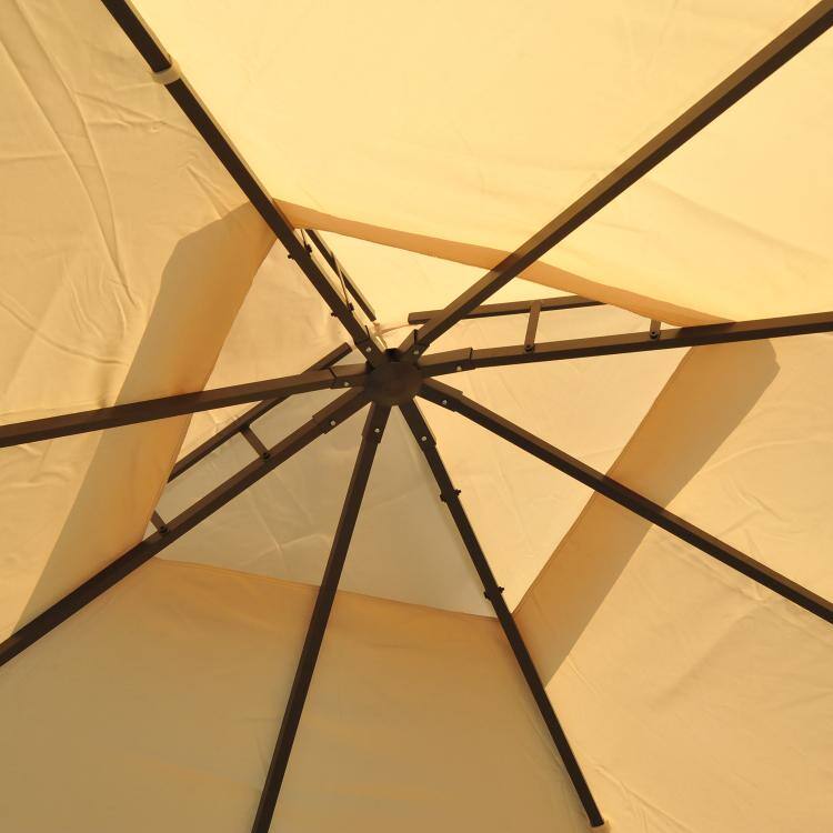 Alt View 9. PULUZ - 10' x 10' Steel Outdoor Patio Gazebo with Polyester Privacy Curtains, Two-Tier Roof for Air, Large Design.