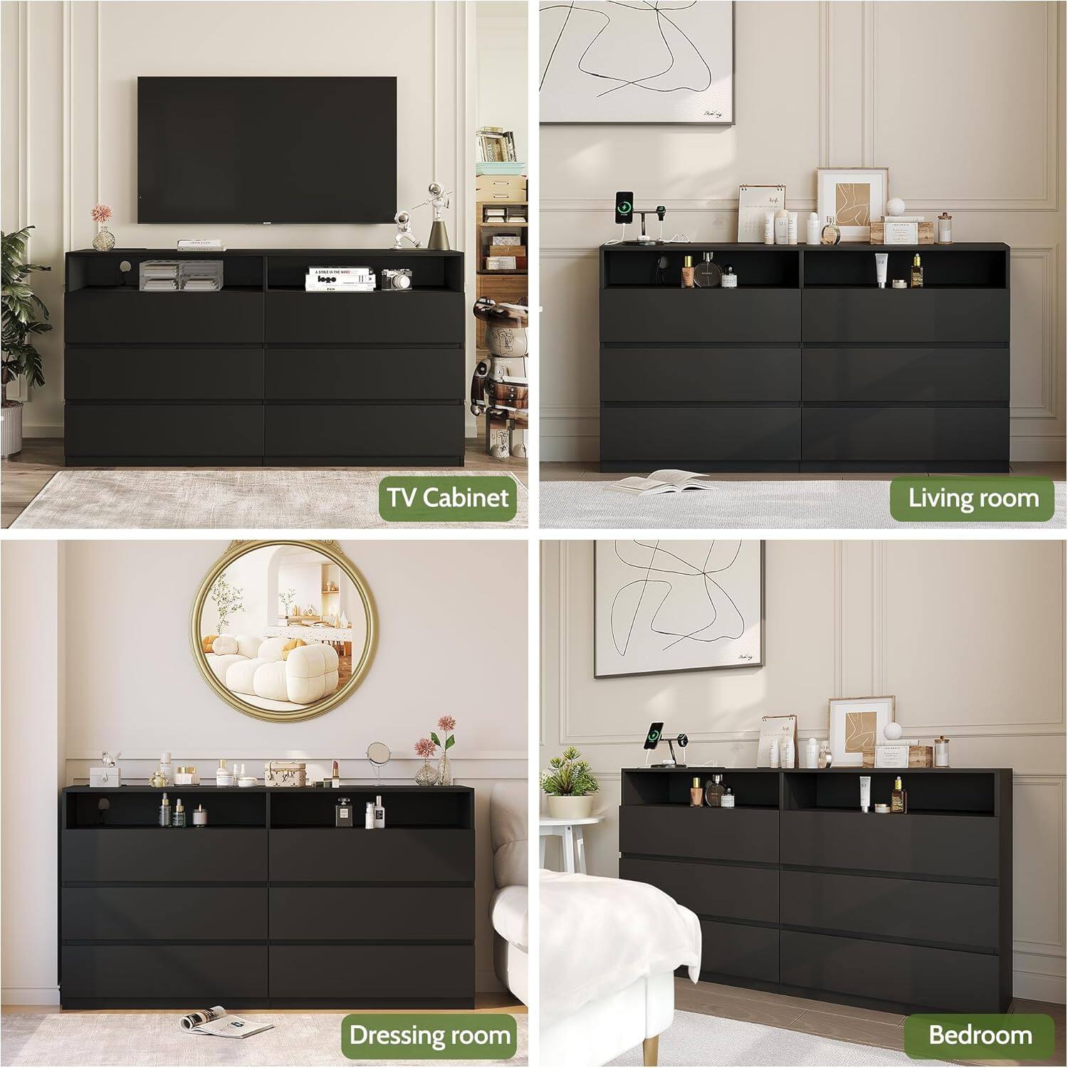 - TV Cabinet
- Living room
- Dressing room
- Bedroom