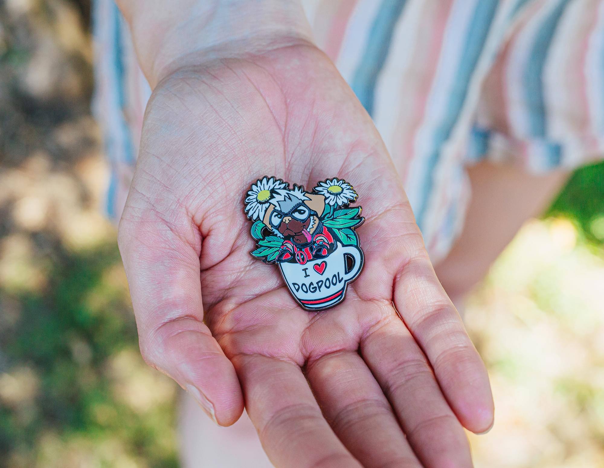 Alt View 10. SalesOne LLC - Marvel Studios Deadpool & Wolverine "Dogpool" Enamel Pin | SDCC 2024 Exclusive - Red.