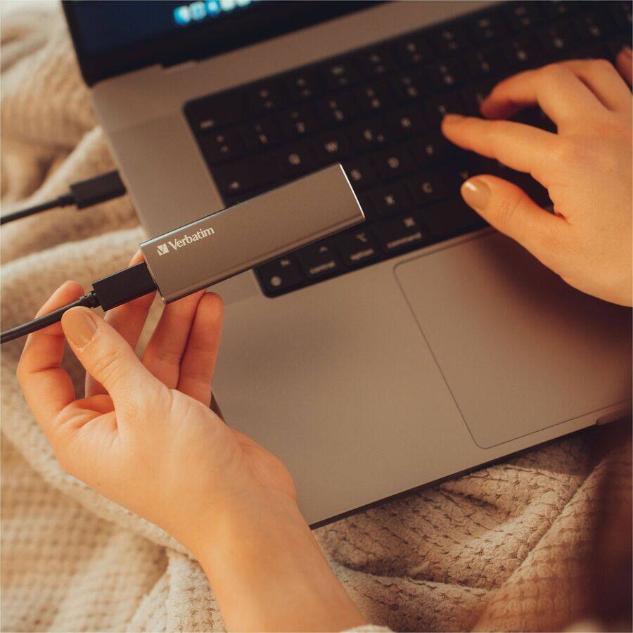 Alt View 6. Verbatim - Verbatim VX500 1 TB Portable Solid State Drive - External - Space Gray - Storage System, Notebook Device Supported - USB.