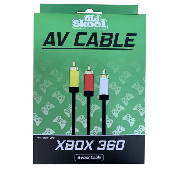 Old Skool - AV Cable for XBOX 360 Slim - Black