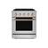 Front. Hauslane - HausPro 30 in. 4 Burners (20,000 BTU) Freestanding Dual Fuel Range - Rose Gold.