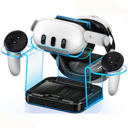 Kitcheniva - Headset Charging Station for Oculus Meta Quest 3/Quest 2 Charging Dock