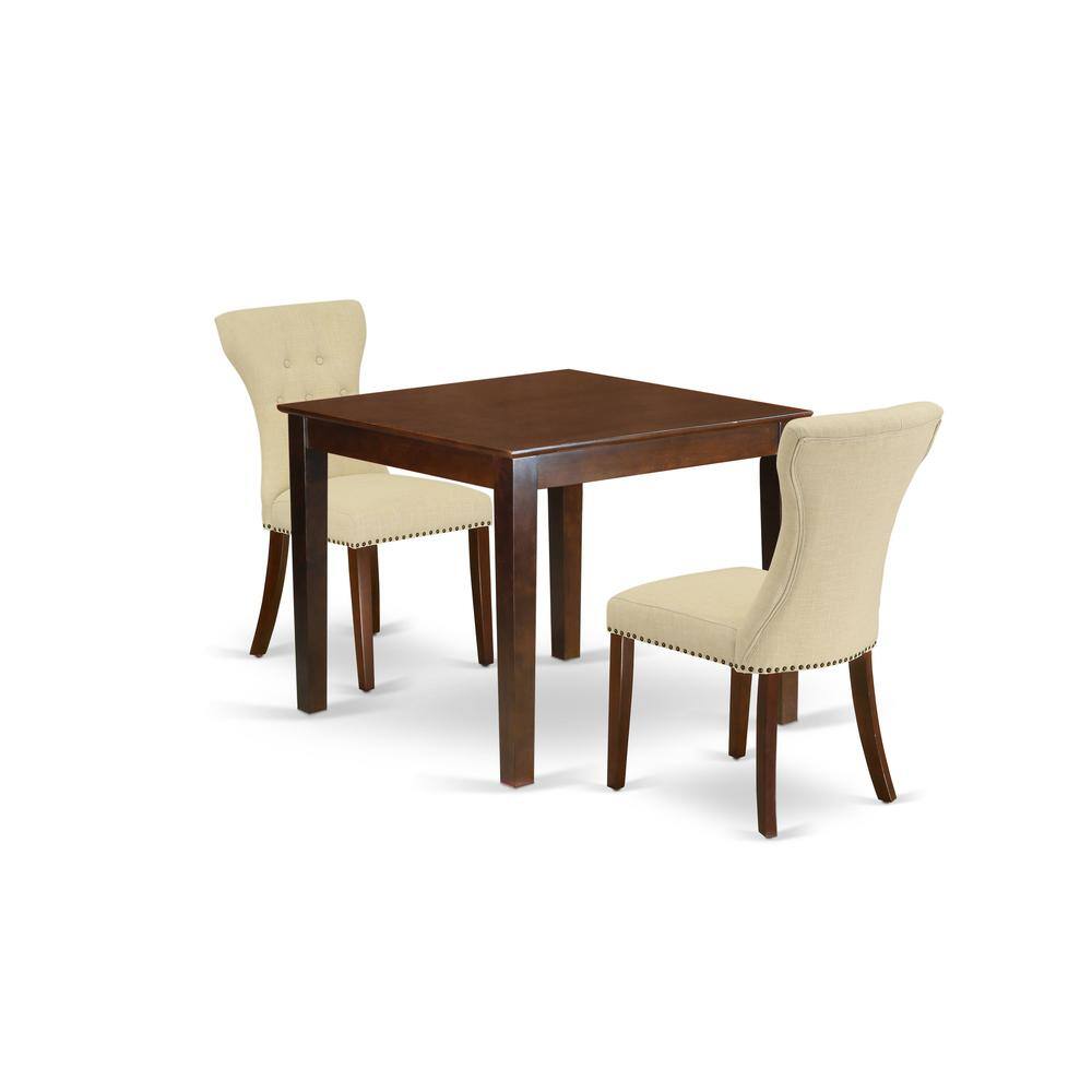 Back. East West Furniture - Dining Room Set Mahogany - Brown.