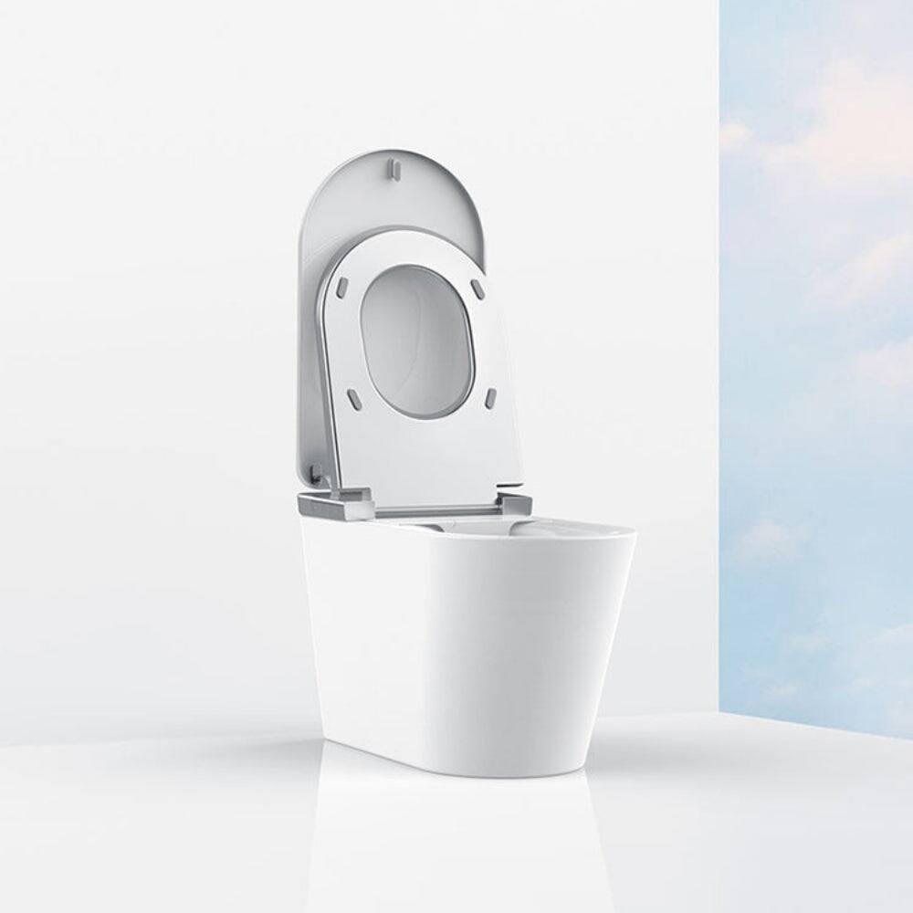 Alt View 9. Boyel Living - Silver Pro Version Smart Toilet Multi Mode Cleaning Heated Seat Auto Lid Sensor Flush Premium Full Function Design - SILVER.