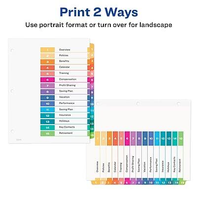 Print 2 Ways  
Use portrait format or turn over for landscape  

Overview  
1  
Policies  
2  
Benefits  
3  
Calendar  
4  
Training  
5  
Compensation  
6  
Profit Sharing  
7  
Vacation  
8  
Saving Plan  
9  
Performance  
10  
Insurance  
11  
Holidays  
12  
Key Contacts  
13  
Retirement  
14  

Overview  
Policies  
Benefits  
Calendar  
Training  
Compensation  
Profit Sharing  
Vacation  
Saving Plan  
Performance  
Insurance  
Holidays  
Key Contacts  
Retirement