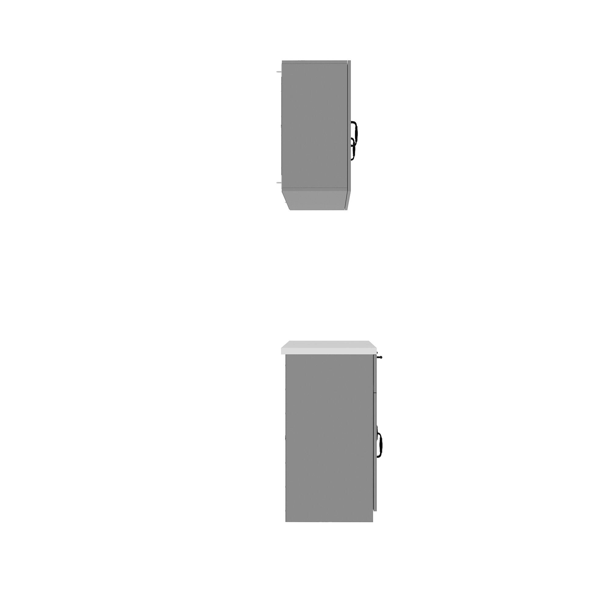 Left. FUFU & GAGA - FUFU&GAGA Adjustable Kitchen Cabinet Set: Tidy Storage for Modern Kitchens - Gray.