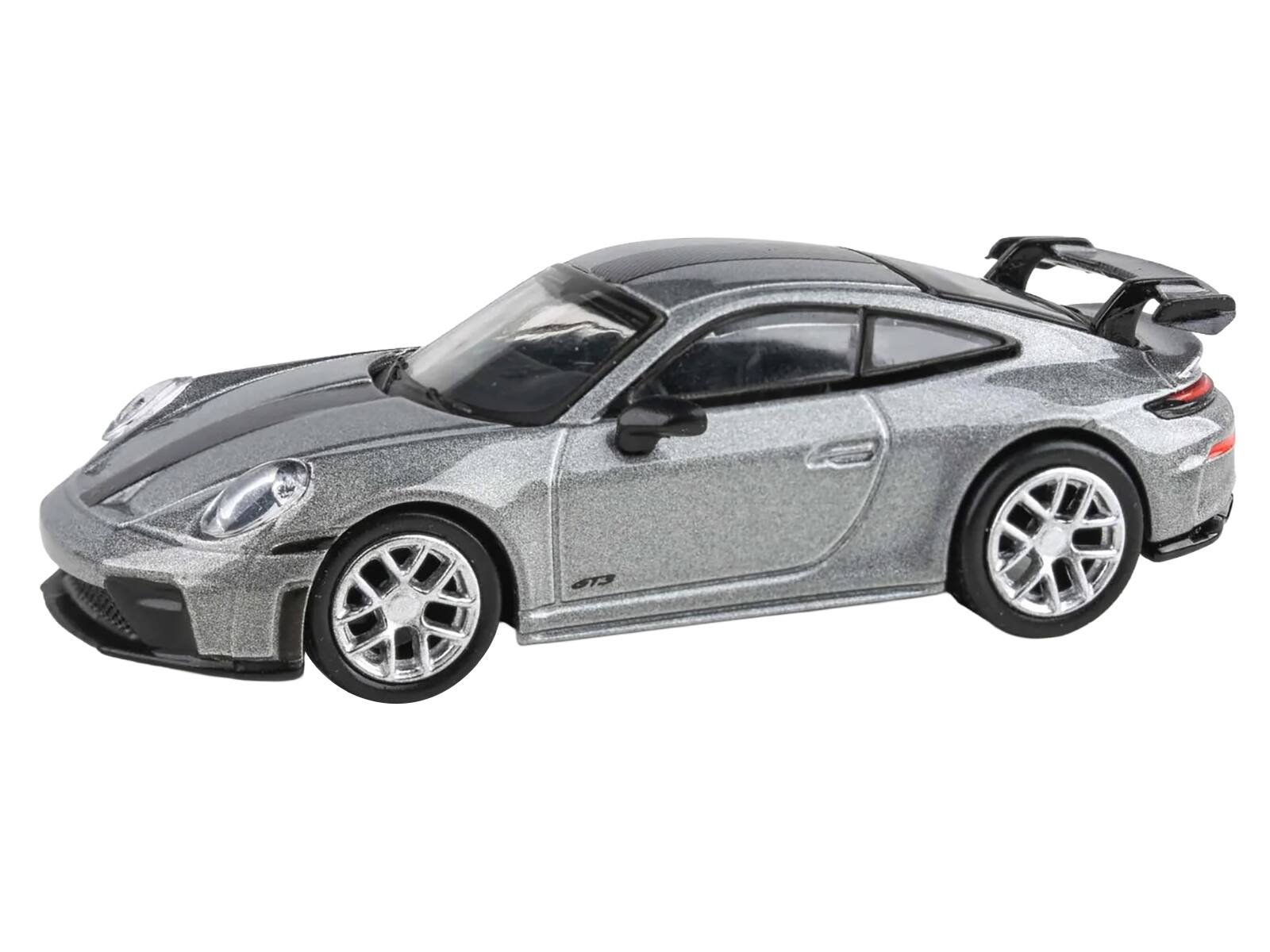 Alt View 4. Paragon - 2025 Porsche 911 GT3 (992.2) GT Silver Metallic with Carbon Stripe 1/64 Diecast Model Car by Paragon.