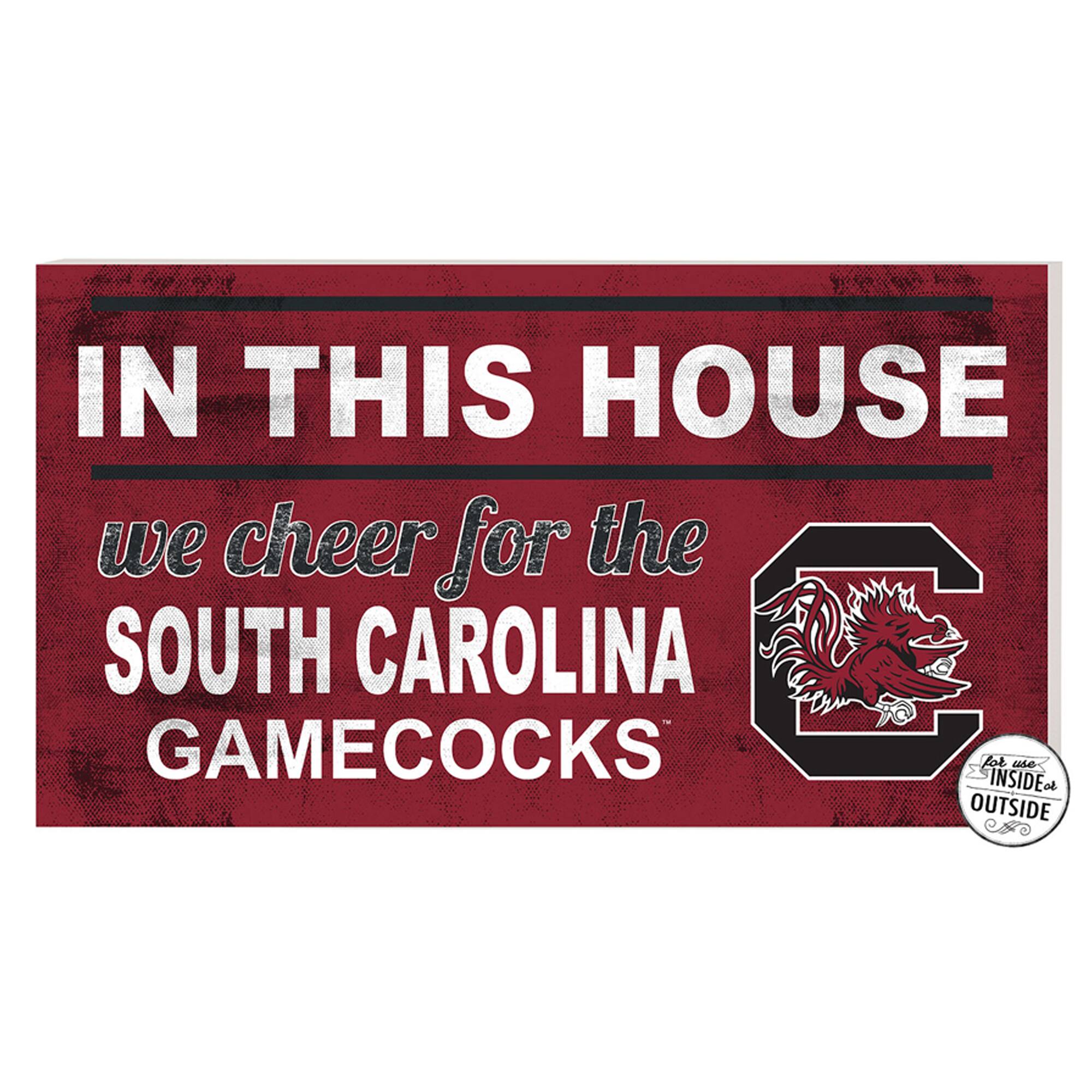 South Carolina Gamecocks 11'' x 20'' Indoor/Outdoor In This House Sign
