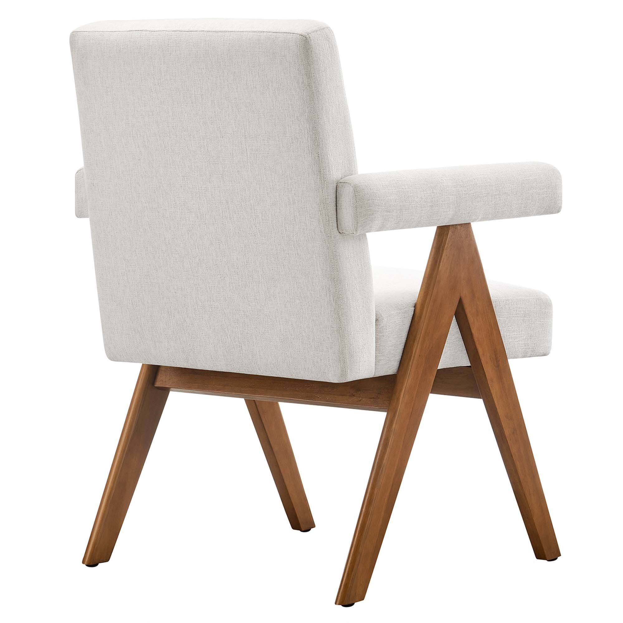 Alt View 1. Modway - Lyra Fabric Dining Room Chair Set of 2 by Modway - White.
