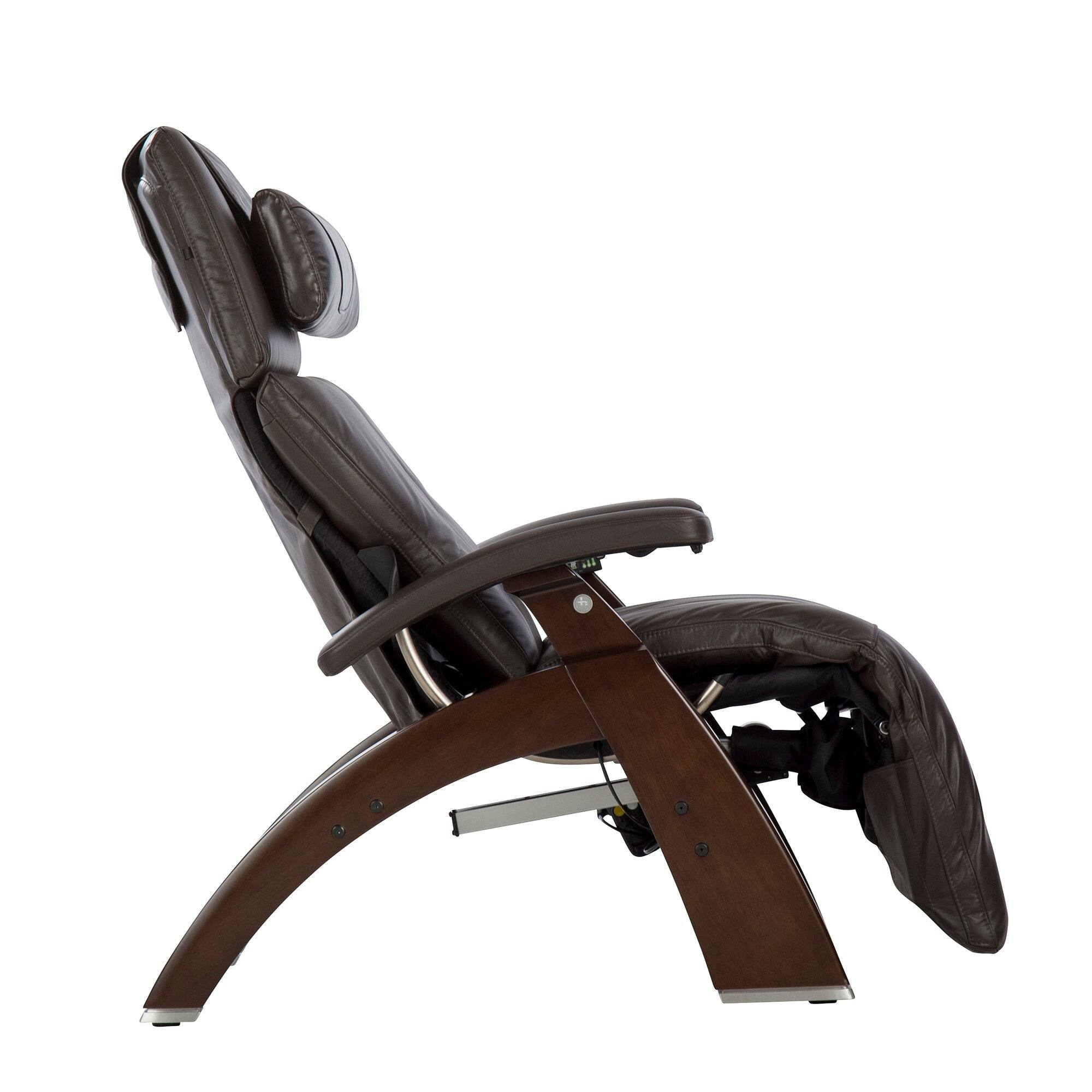 Front. Human Touch - Human Touch Perfect Chair PC-610 Omni-Motion Power Zero Gravity Recliner with Independent Back & Leg Adjustments - Dark Walnut / Espresso Leather / Performance.
